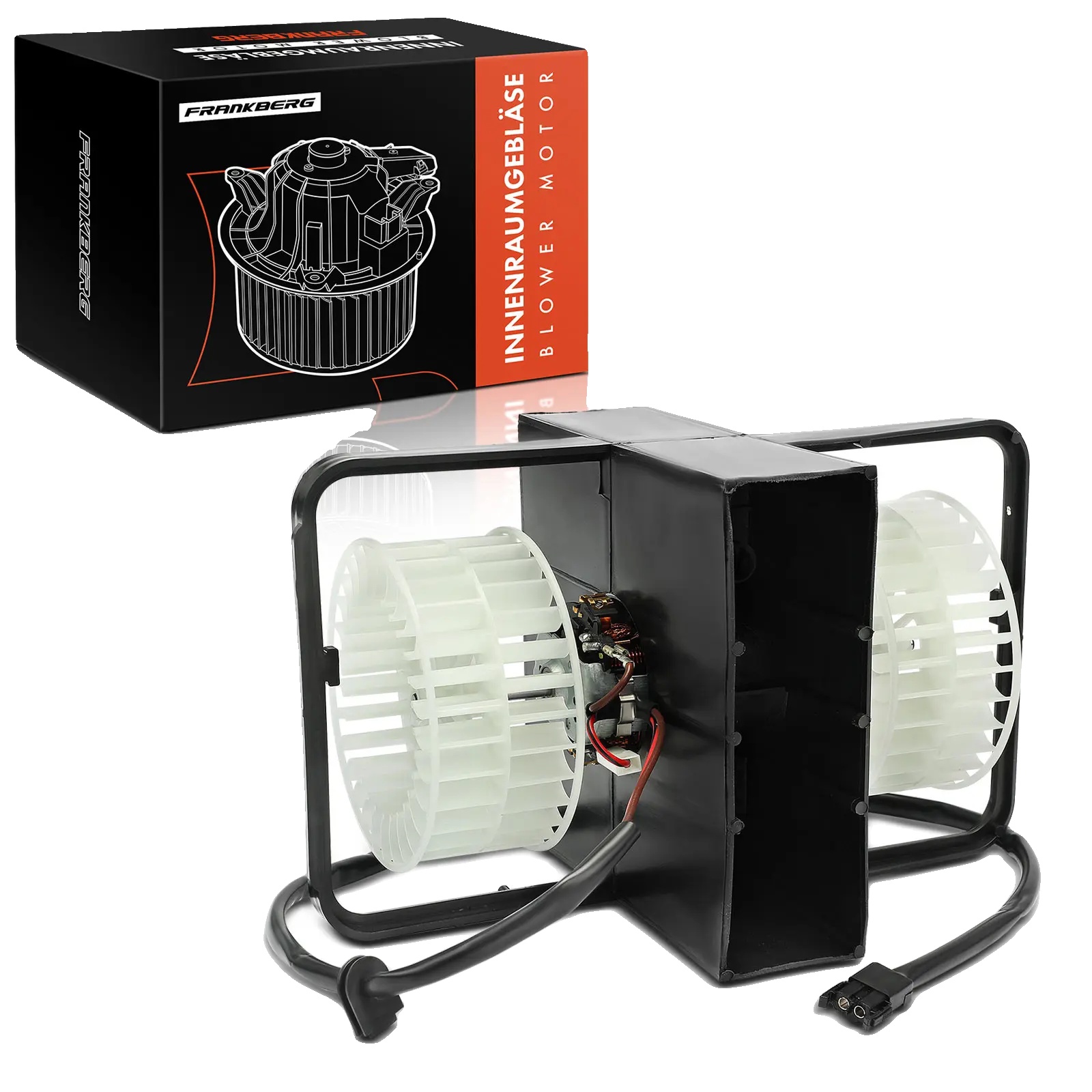 Innengebläsemotor, Durchmesser 128,5 Mm, Spannung 12 V, Leistung 300 W, Anschlusskontakte 2, Im Uhrzeigersinn Drehend