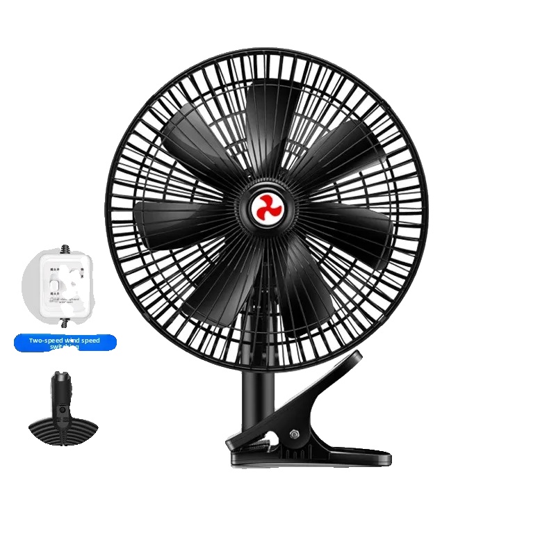 Clip-on Ventilator, Kompaktes Design, Einstellbare Ventilatorgeschwindigkeit, 12v 11 Zoll 7 Blätter