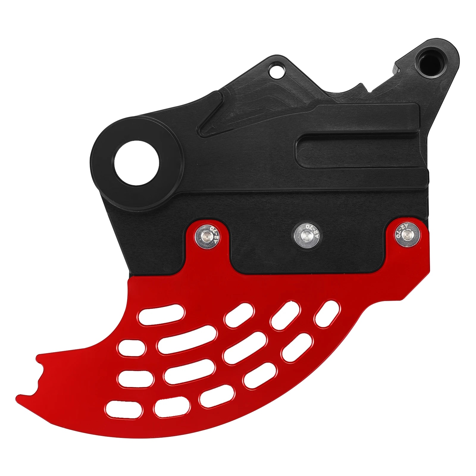 Bremsscheibenschutz, Cnc-bearbeitet, Hinterradbremszangenstütze, Schwarz Rot