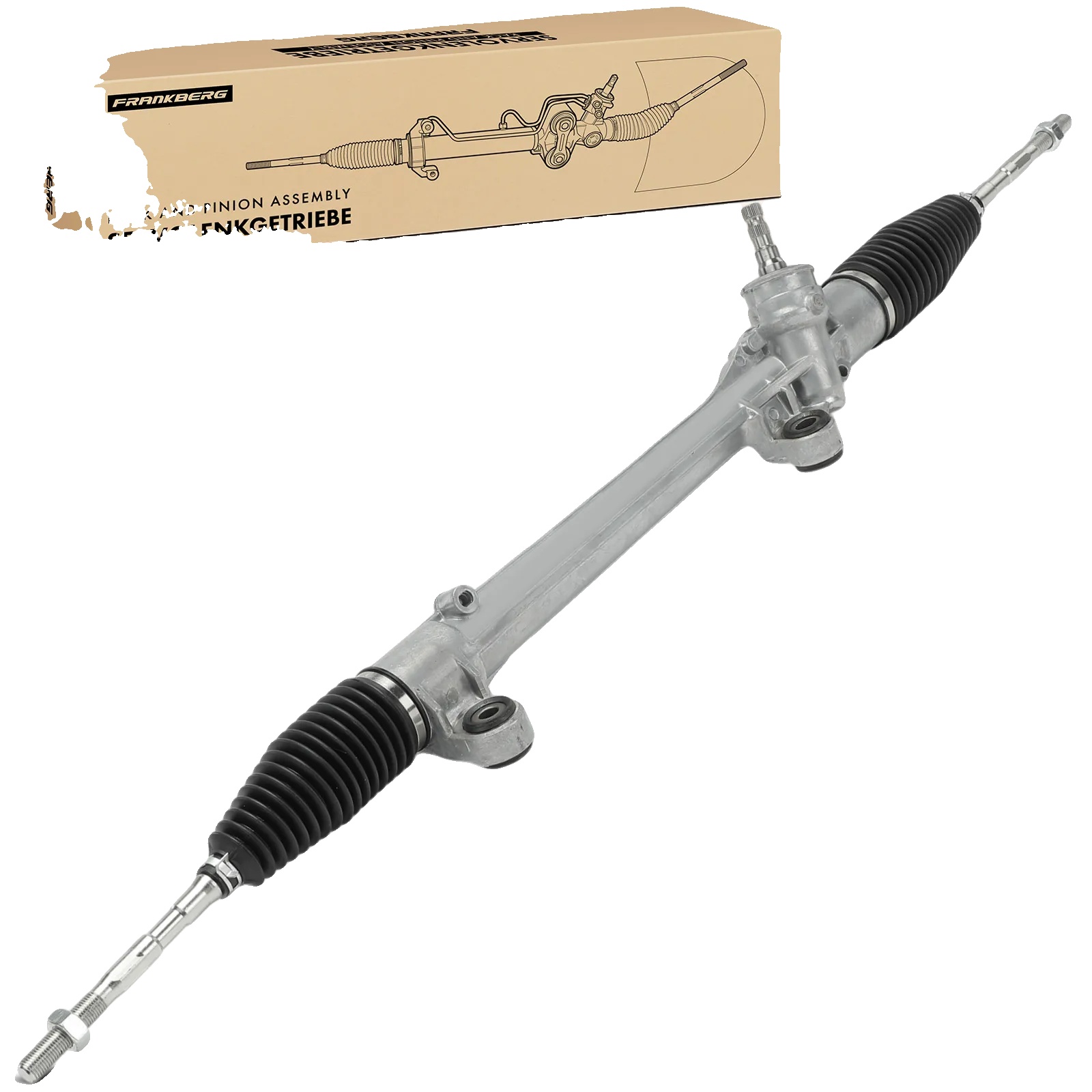 Lenkgetriebe, Länge 1090 Mm, Gewindegröße M14x1,5, Gezahnter Eingangswell, Mechanischer Betrieb, Zahnstangen- Und Ritzeltyp