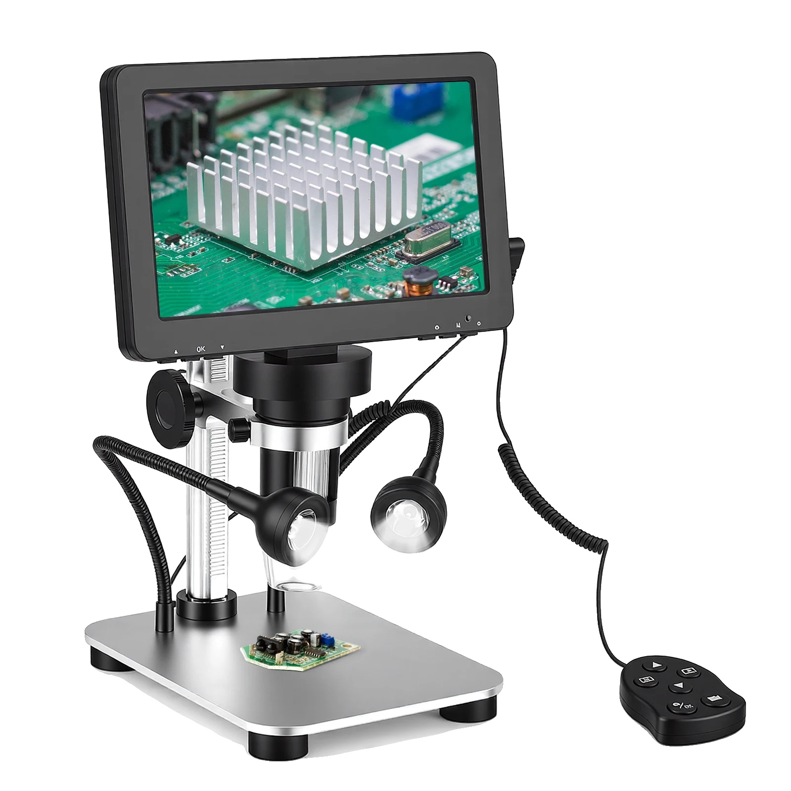 Digitalmikroskop, 7 Zoll Bildschirm, 1200x Vergrößerung, 1080p Fhd, Dual-led-beleuchtung, Windows- Und Mac-kompatibel