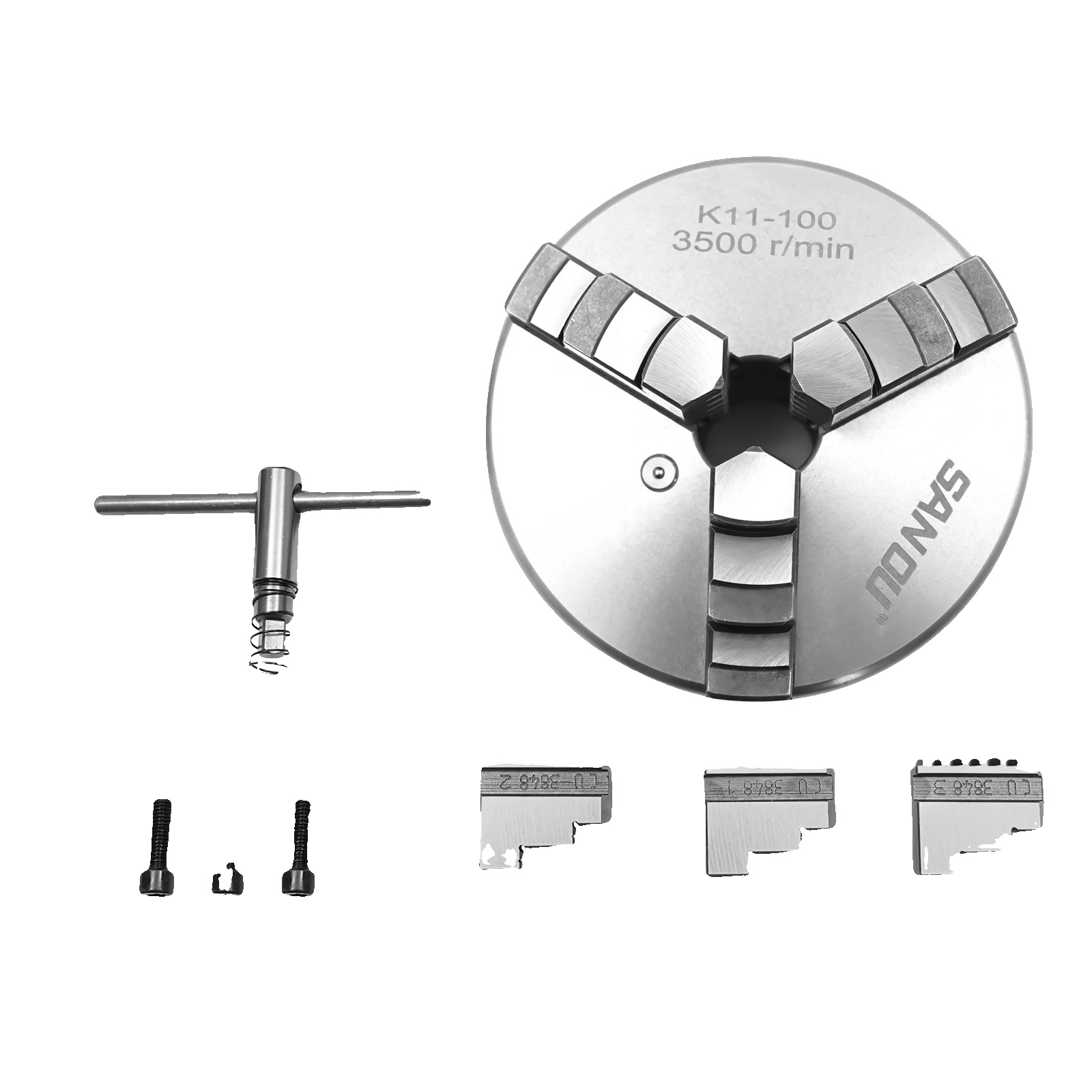 3-backen Selbstzentrierendes Spannfutter, Hochpräzises Design, Langlebige Materialien, 100mm