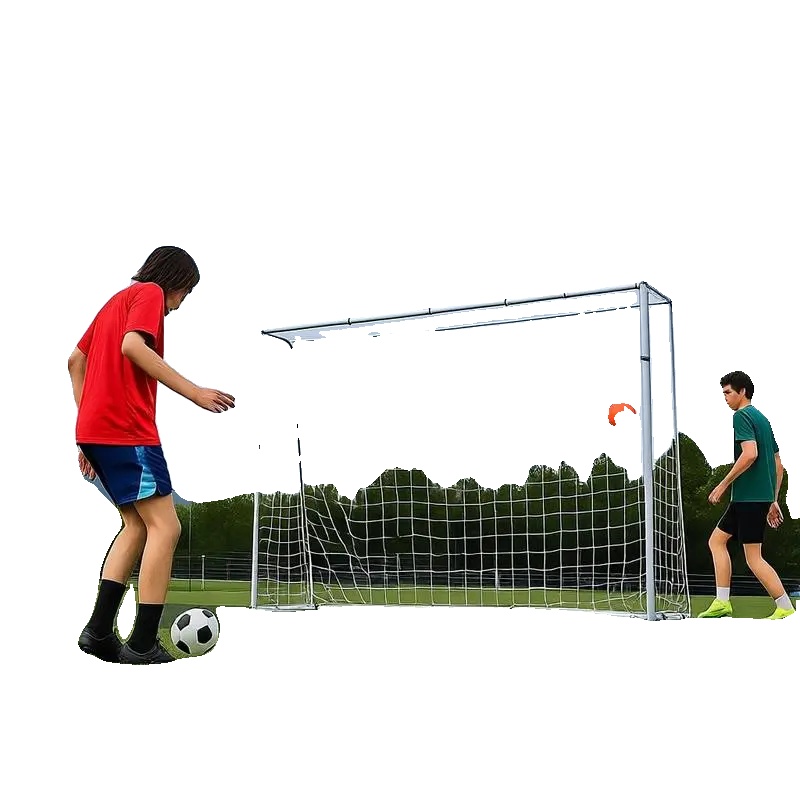 Fußball-rückpraller, Eisenmaterial, 2,4 M X 1,8 M Abmessungen, Doppelseitiges Rückprallnetz, Trainingskompatibilität, Inklusive Tor