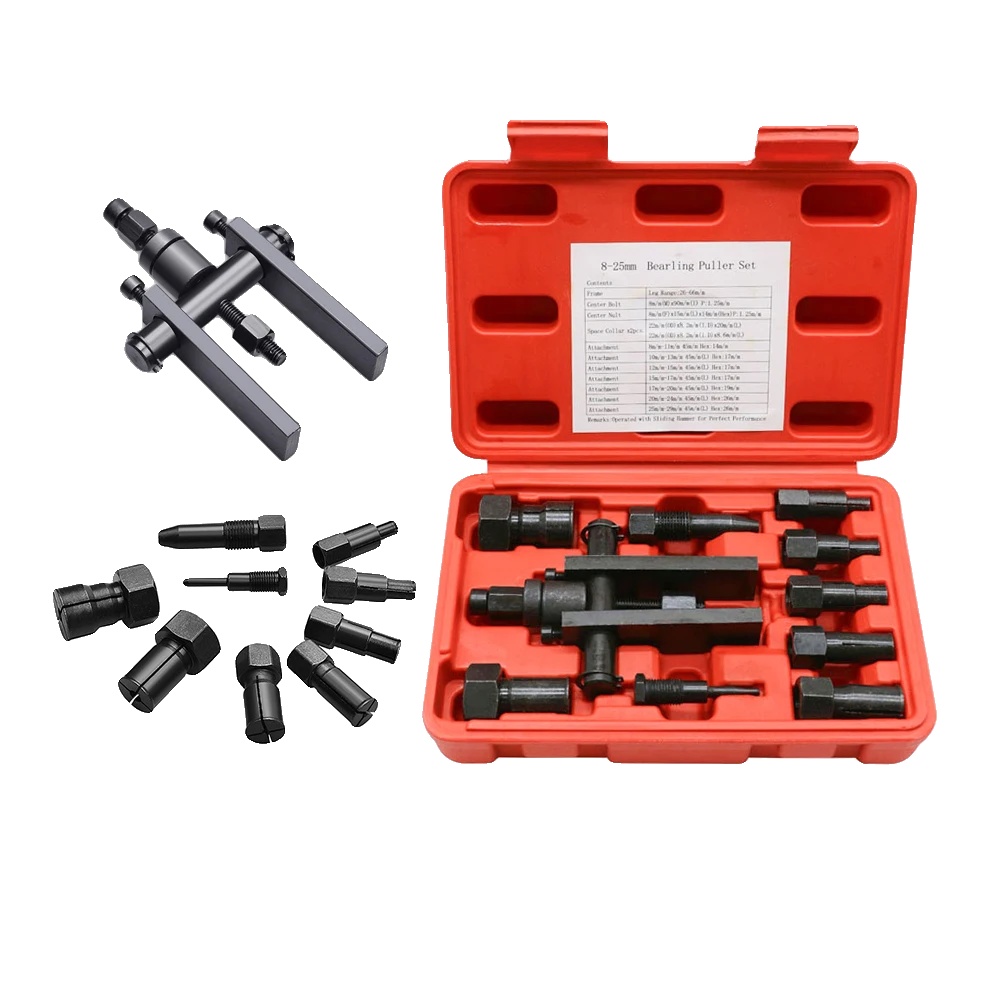 Lagerabzieher-set, 10-teilig, Spannzangen-größen Von 8 Mm Bis 25 Mm, Premium Legierungsstahl, Inklusive Blasenförmigem Koffer, Vielseitig Für