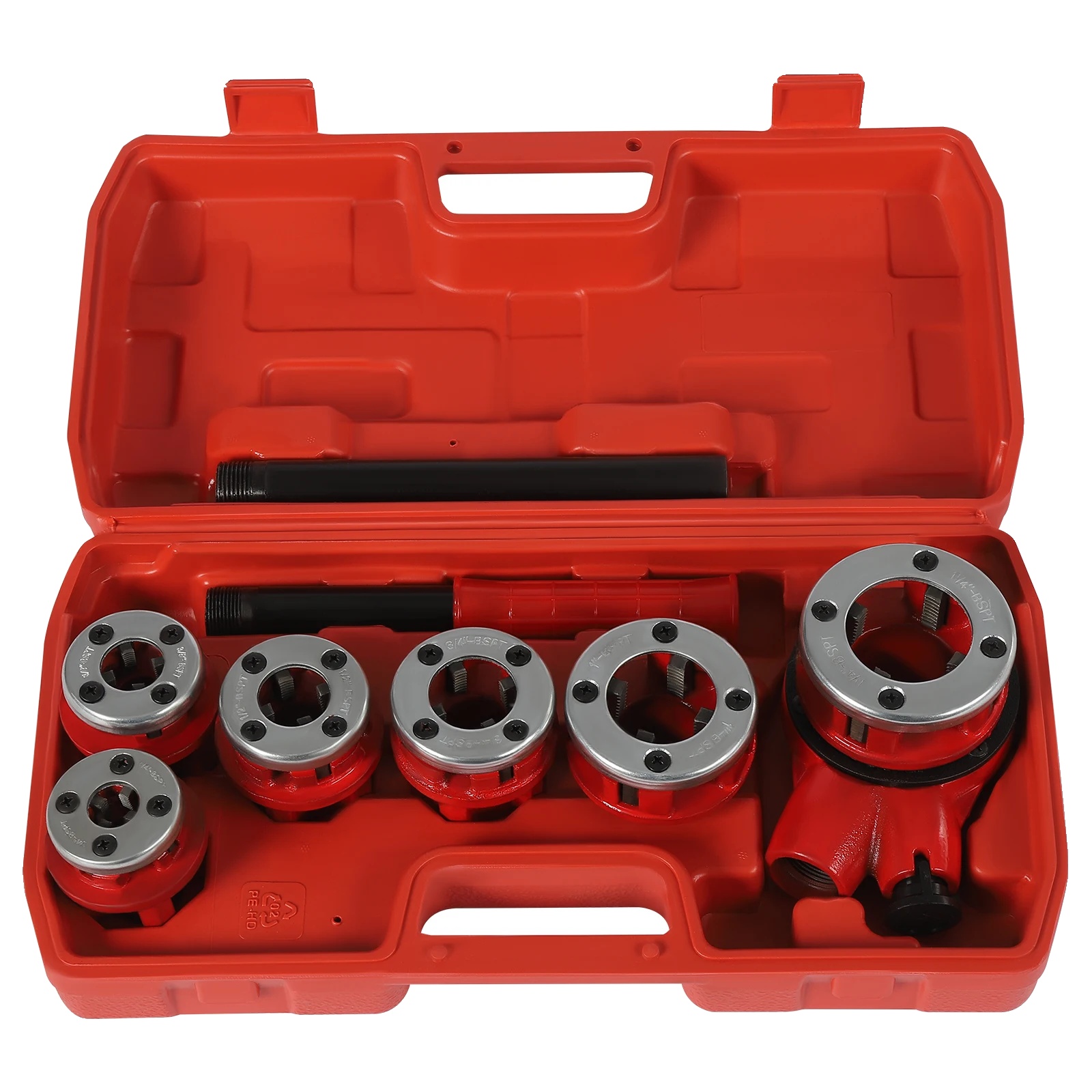 Rohrgewindeschneider-set, Hochkonzentrierte Gewinde, Sechs Matrizen Enthalten, Rot