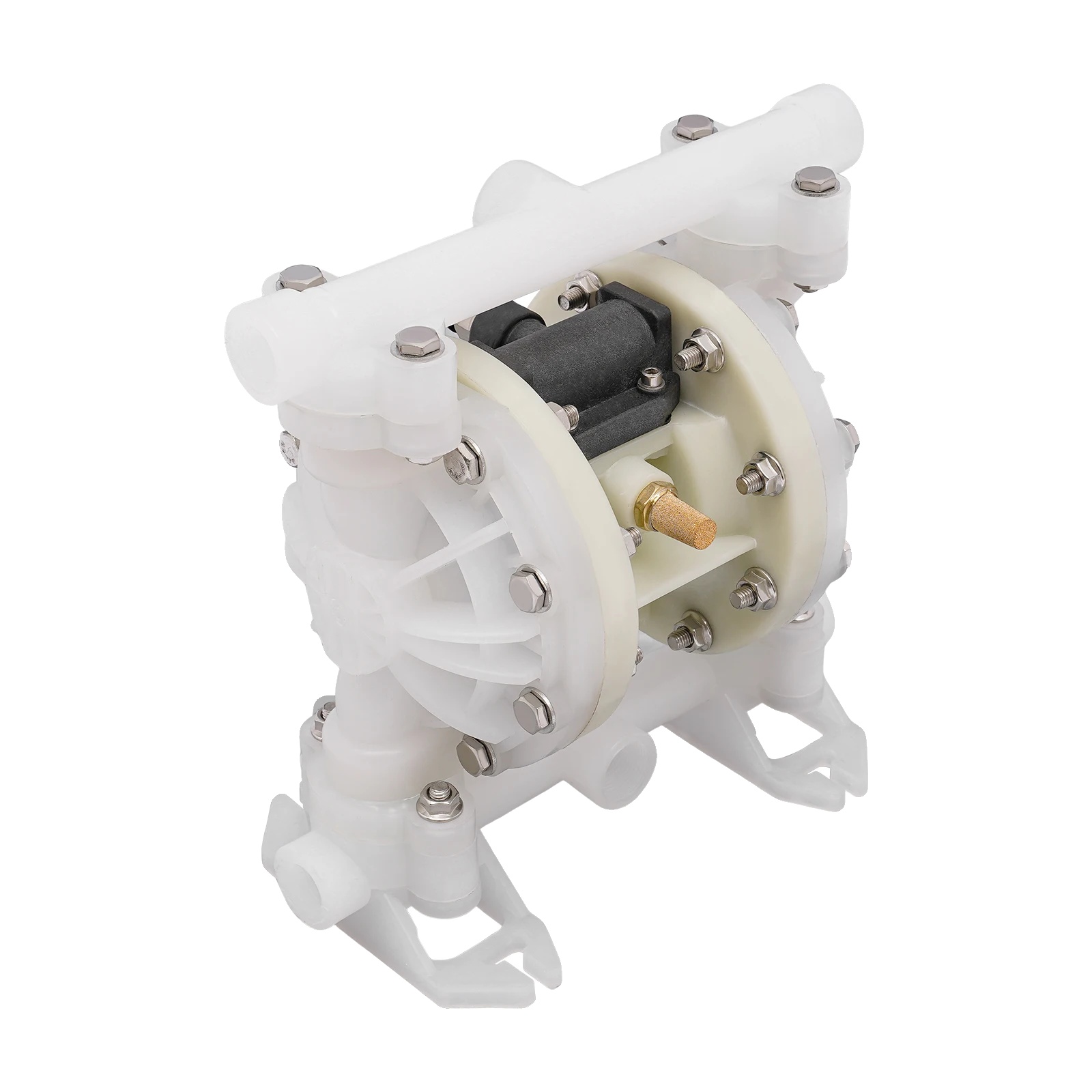 Pneumatische Membranpumpe, Ingenieurkunststoff, Maximaler Durchfluss 2 Tonnen/stunde, Maximaler Betriebsdruck 0,7 Mpa, Förderhöhe 0-69 M, Saughöhe 0-5
