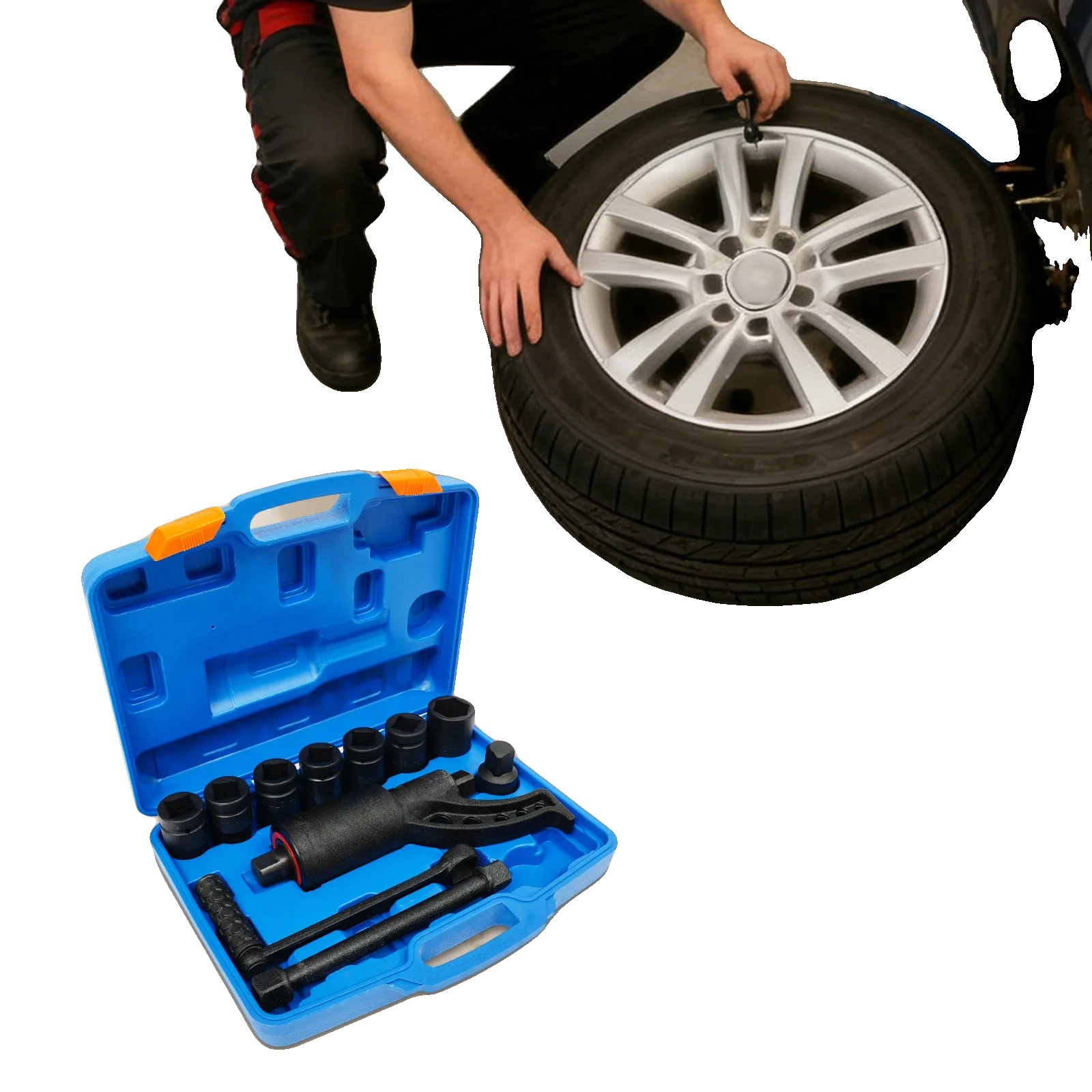 Drehmomentschlüssel, Max. Drehmoment 5500 N.m, Steckdosenkompatibilität 21mm-38mm, Adaptergröße 25,4mm, Tragetaschengröße 38x10x33cm, Nettogewicht