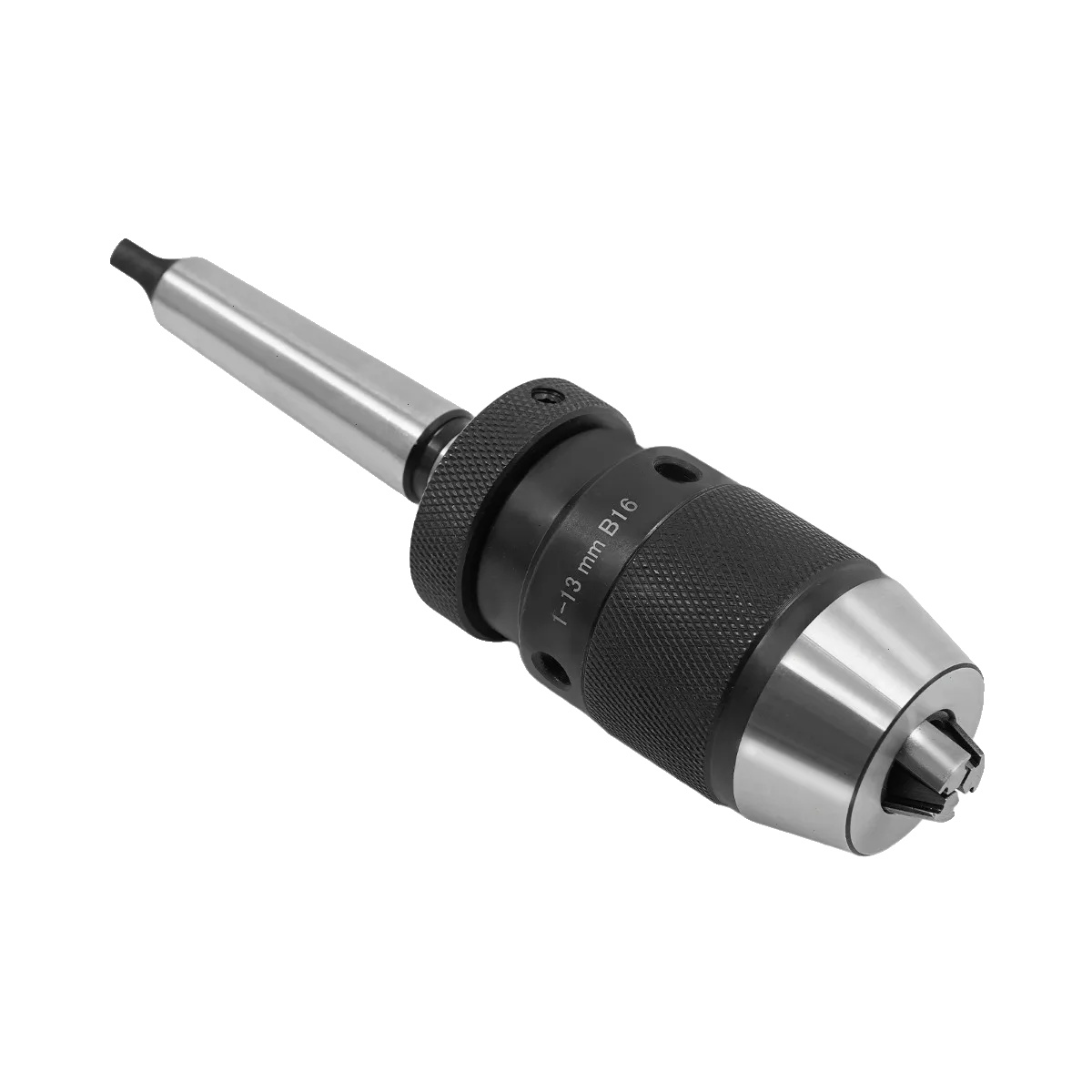 Bohrfutter, 40cr Stahl, Spannbereich 1-13 Mm, Mt2 Schaft 15 X 110 Mm, Durchmesser 43 Mm, Länge 90 Mm