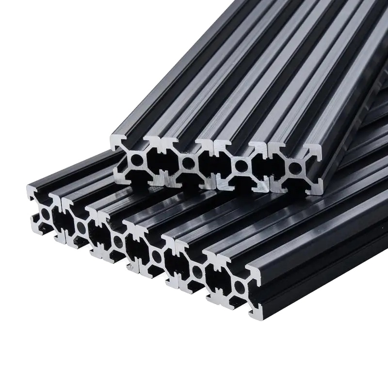 Aluminiumprofil, T-slot-design, Vielseitige Kompatibilität, Schwarz