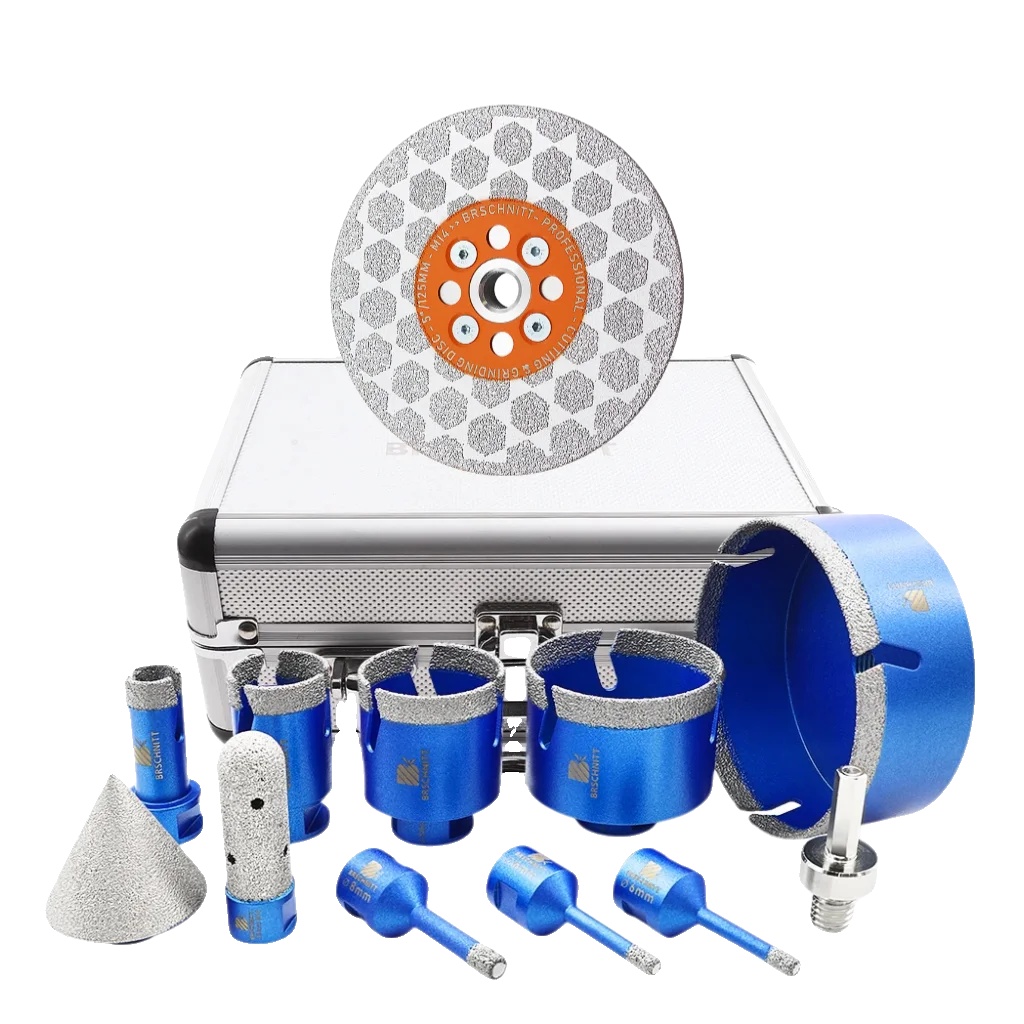 Diamantbohrer Set, 12-teiliges Kit, M14-kompatibel, 12 Stück M14 Gewinde