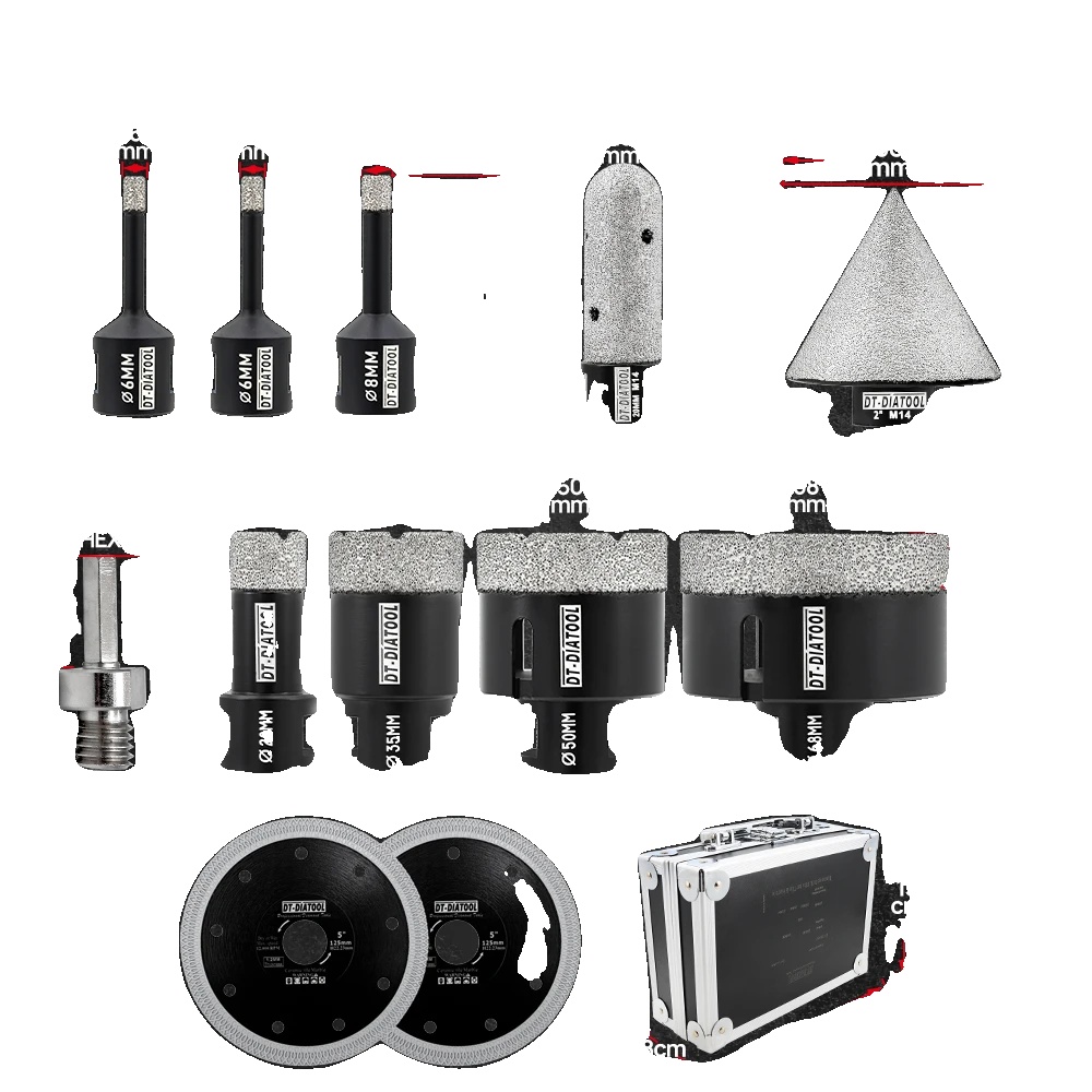 Kernbohrer Set, Diamantbeschichtet, Passt Auf M14 Gewindebohrer, Set Mit 2 Stück Disc, M14 Gewinde