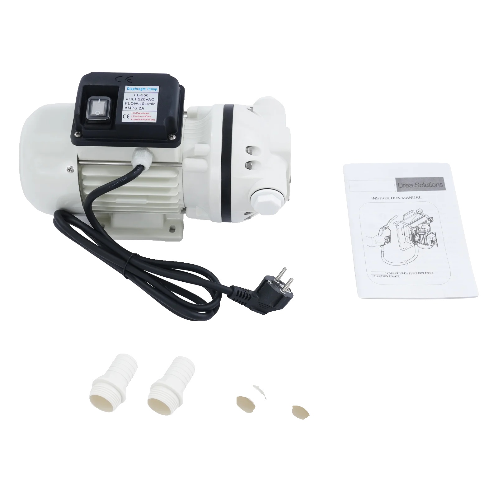 Membranpumpe, 330w Leistung, 40l/min Durchflussrate, Weiss