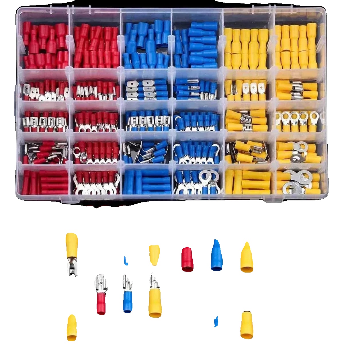 Drahtverbinder-kit, Isolierte Anschlüsse, Verschiedene Größen, 480pcs