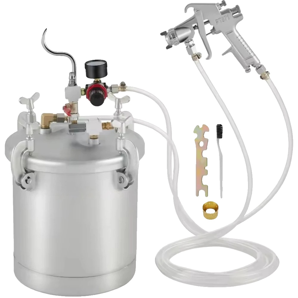 Farbspritzsystem, 10l Volumen, Betriebsdruck 45-60 Psi, Luftverbrauch 6,0-8,8 Cfm, Kompatibel Mit Metall, Musterbreite 7,1" Bis 9,1