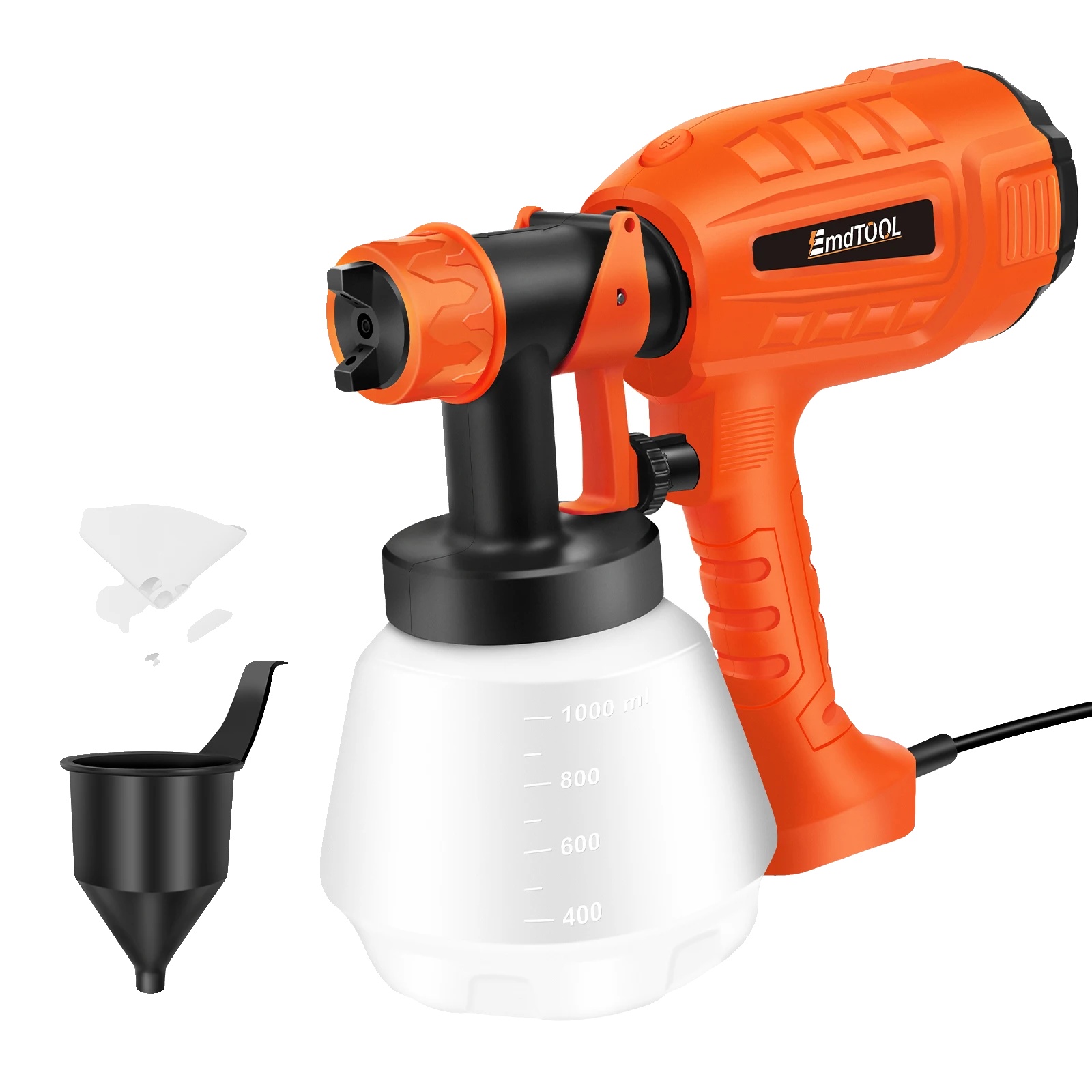 Farbsprüher, Hvlp-technologie, Einstellbare Sprühmuster, Orange, Eu-stecker