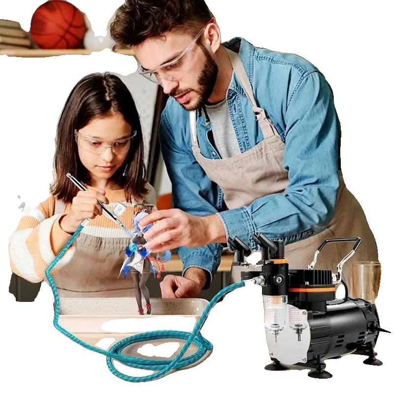 Airbrush-spritzpistole, Dual-action-mechanismus, Einstellbarer Luftstrom, Rot