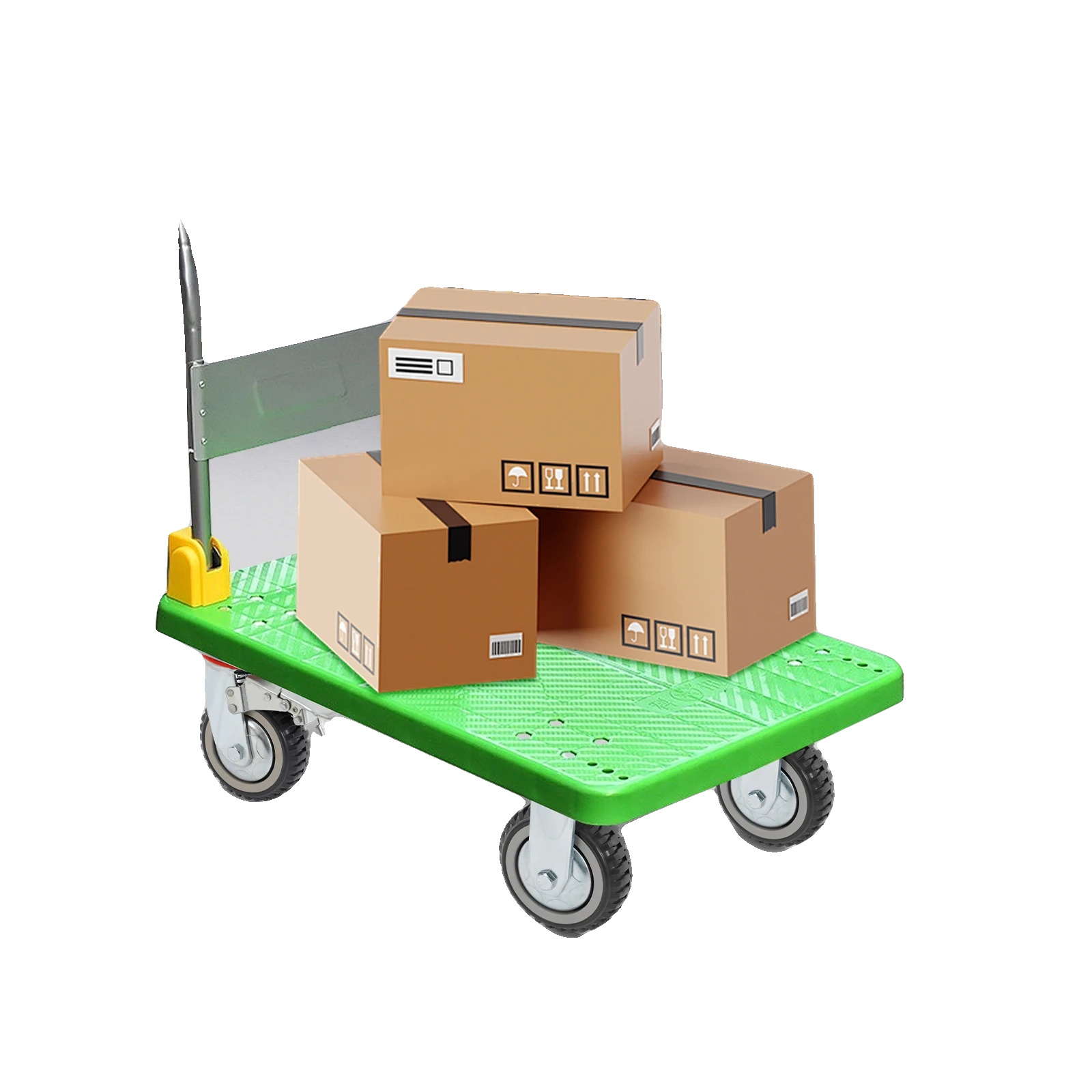 Rollen, Tragfähigkeit: 280 Kg, Radgröße: 15,24 Cm, Radtyp: 2 Lenkbar Und 2 Universal, Verpackungsgröße: 39 X 35,5 X 13 Cm, Material: Pu