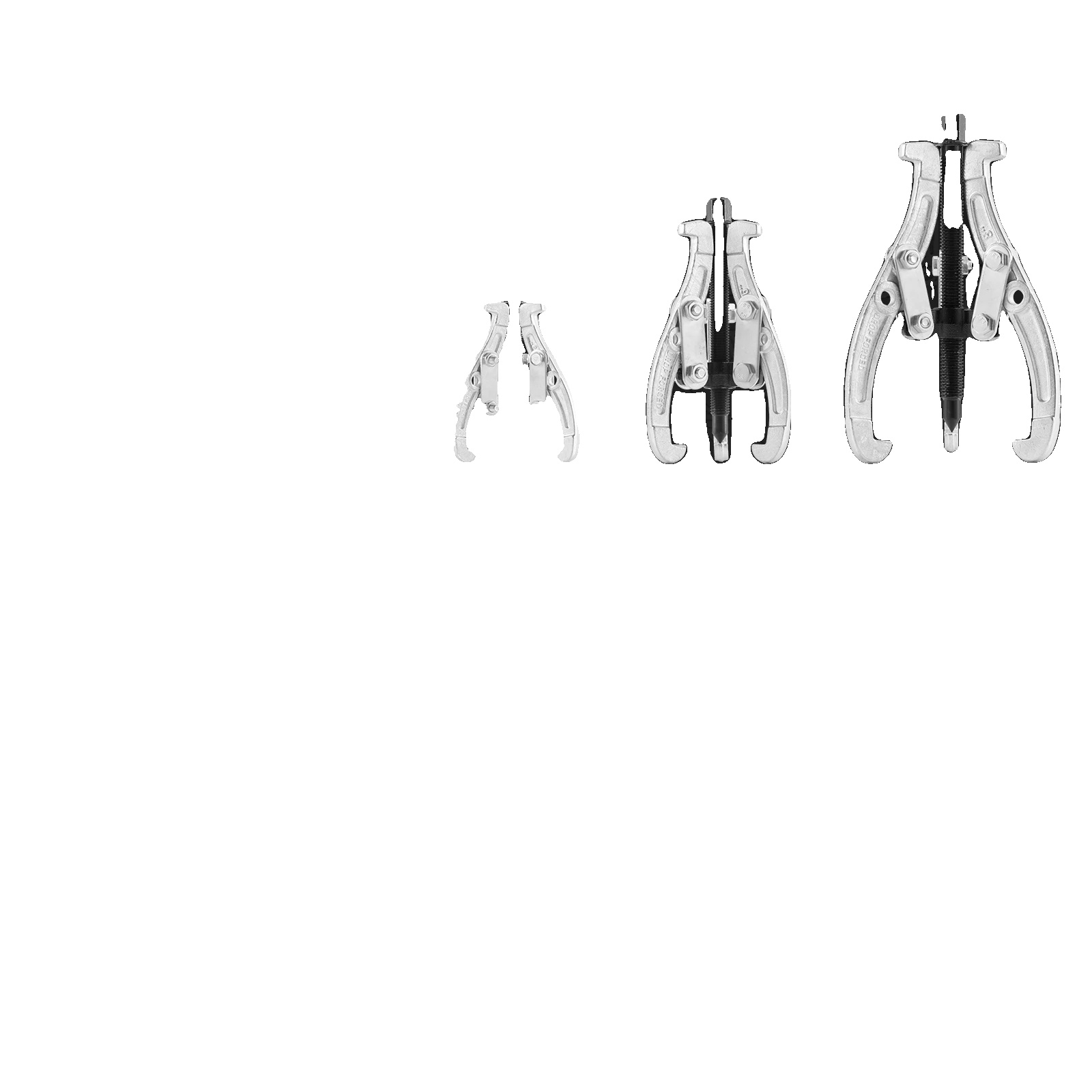 Abzieher-set, 3-backen- Und 2-backen-konfigurationen, Umkehrbare Backen, 4-teilige Set