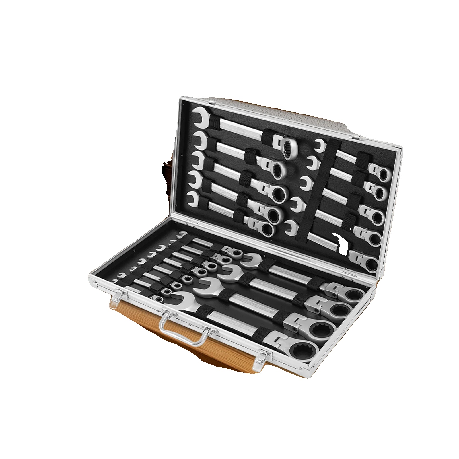 Schraubenschlüsselset, 22 Teile, Verstellbarer Schraubenschlüssel Größe 6-32mm, Abmessungen 60x30x8,5cm, Bruttogewicht 8,2kg, Nettogewicht 8kg