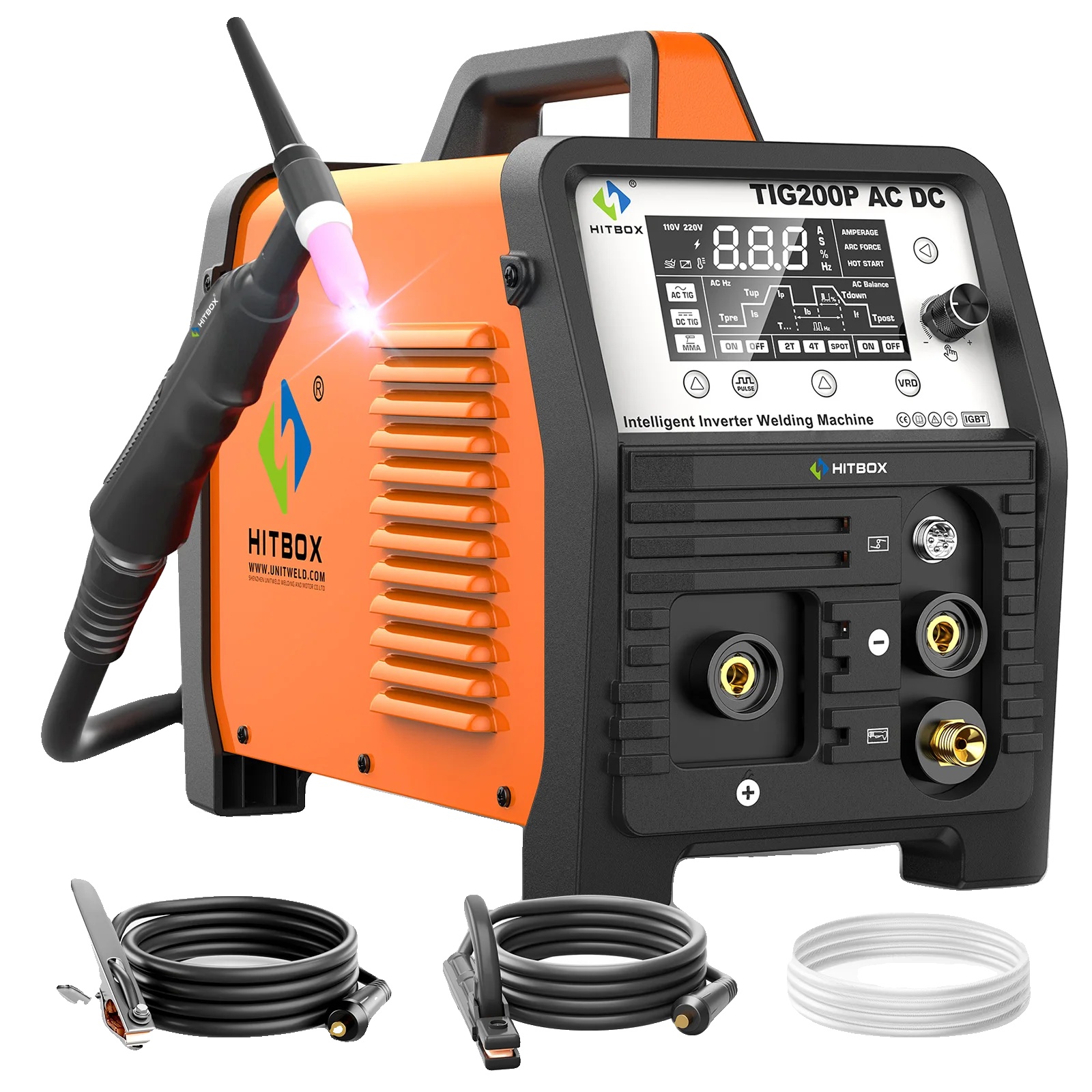 Schweißmaschine, Intelligente Inverter-technologie, Duale Spannungskompatibilität, Tig200p Acdc