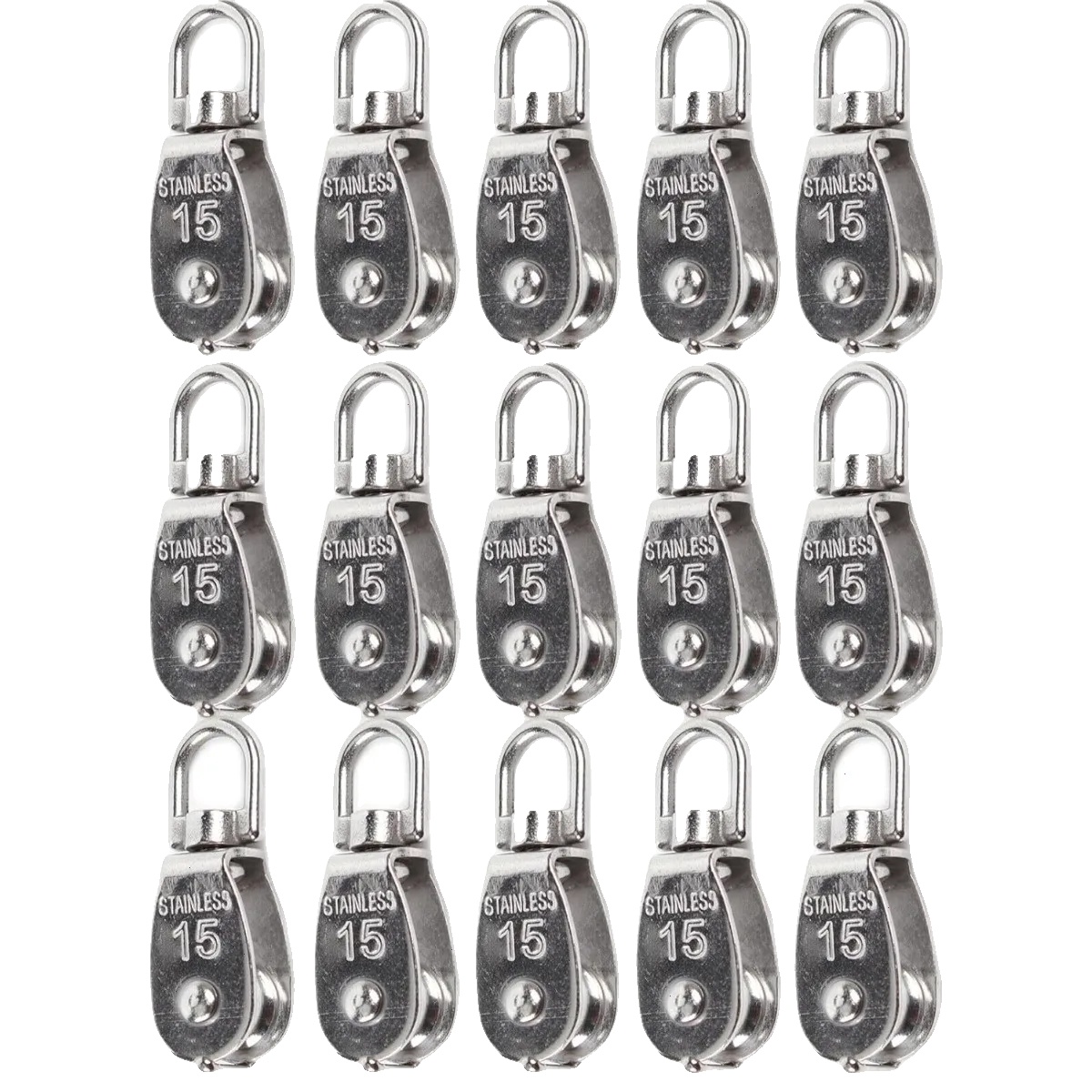 Seilzug-set, 15 Stück, Schwerlast-edelstahl, 60kg