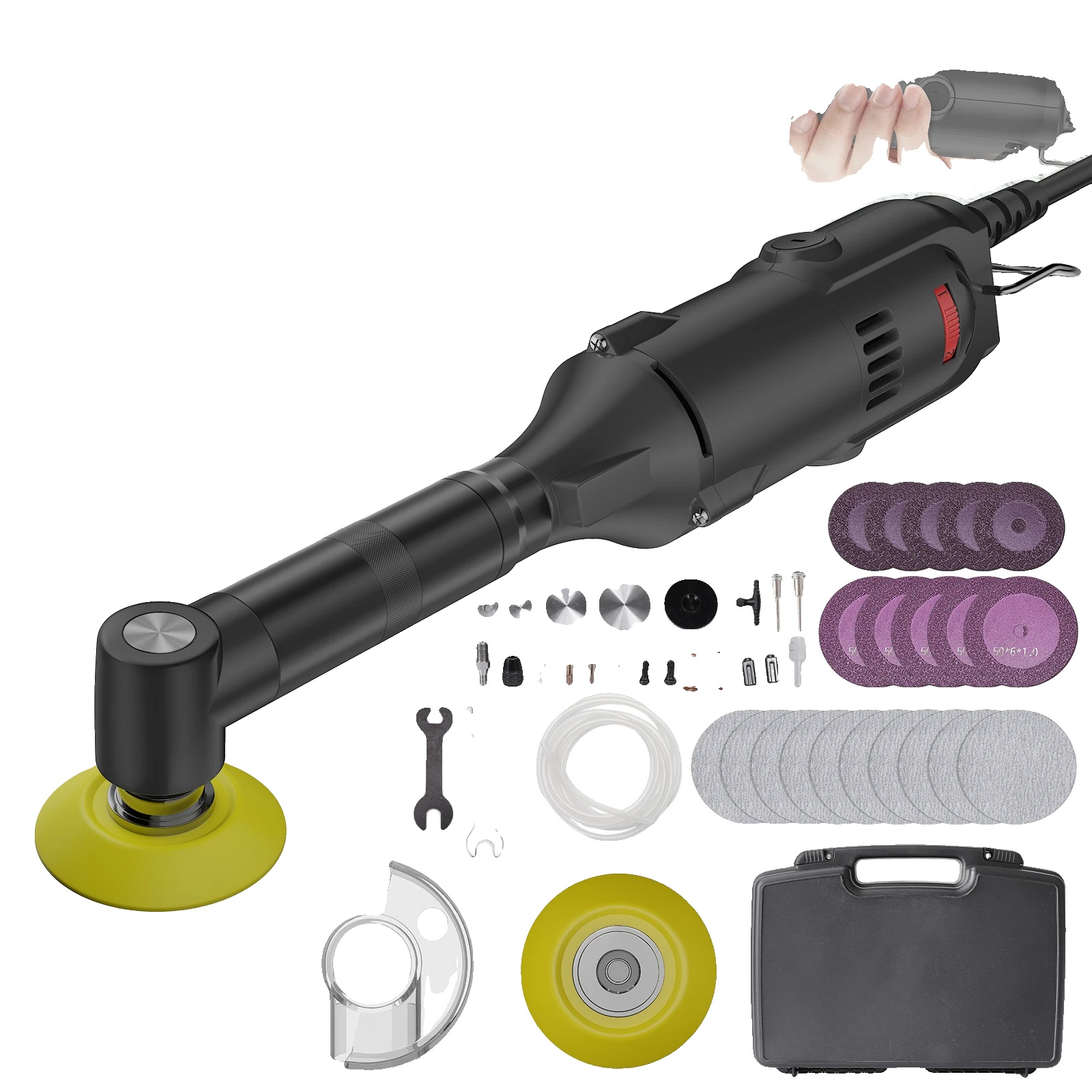 Elektrischer Grinder, 350w Leistung, 6 Einstellbare Geschwindigkeiten, Schwarz