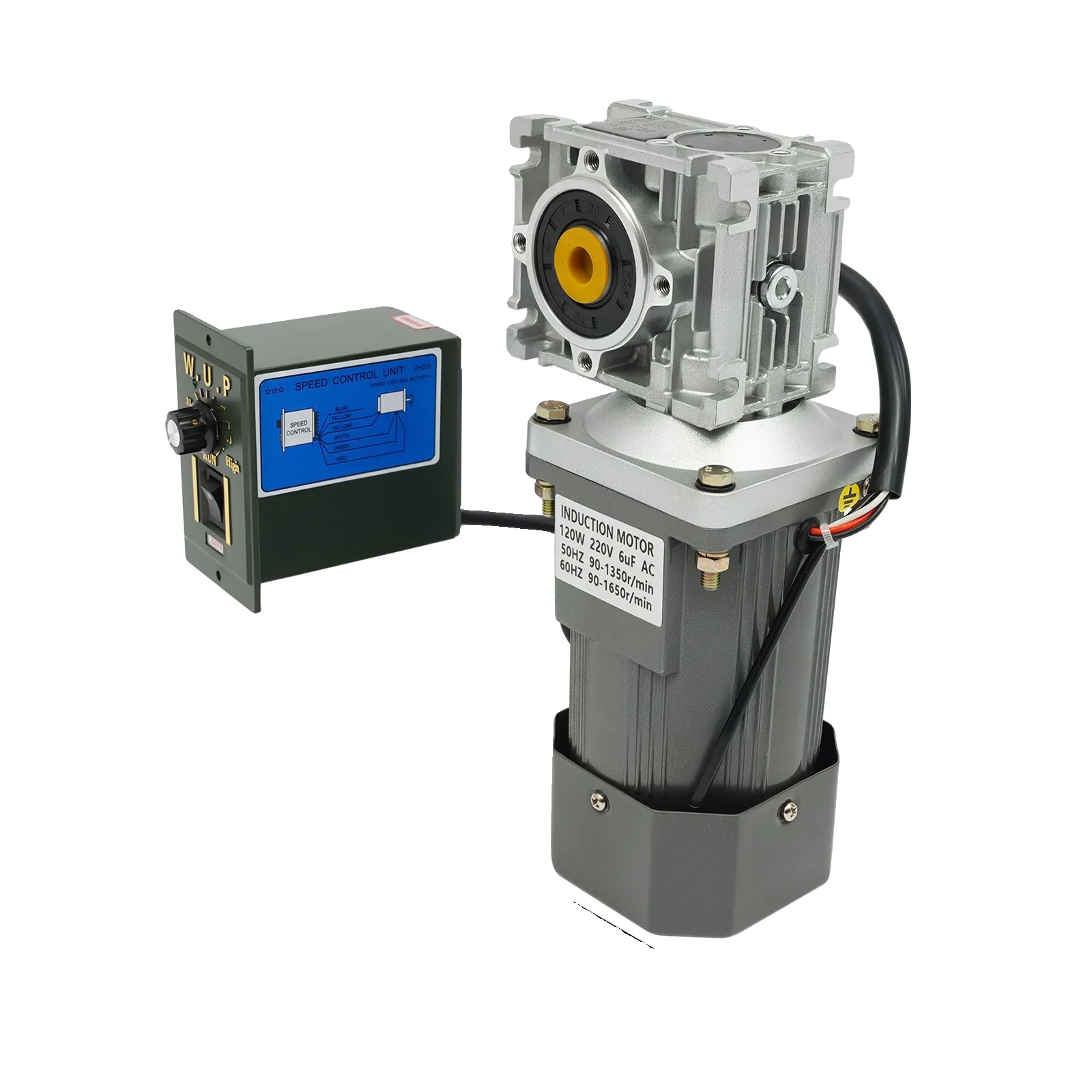 Getriebemotor, Variable Geschwindigkeit, Umkehrbare Funktionalität, Grau