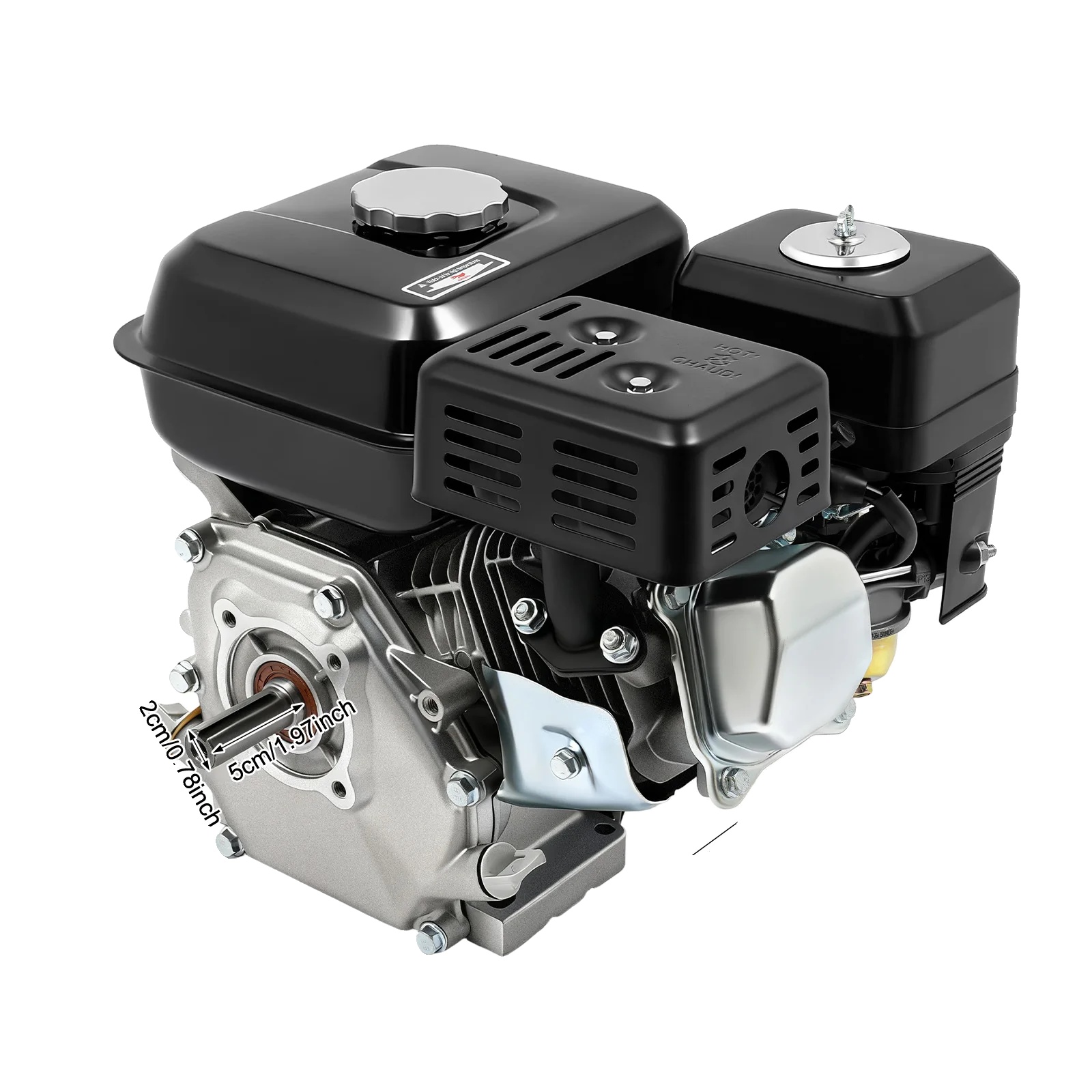 Benzinbetriebener Motor, Mehrzweck, 4-takt, Schwarz