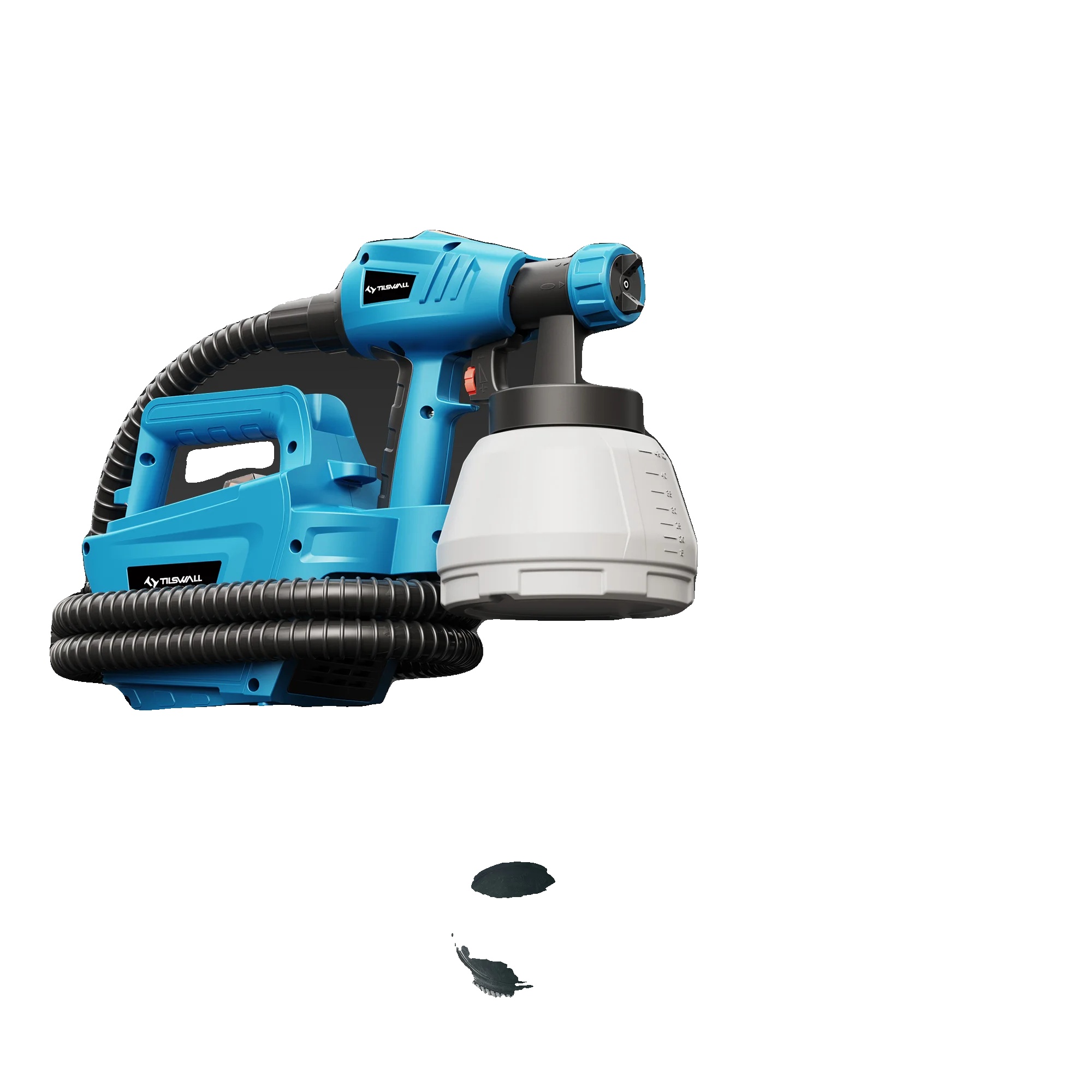 Lackierspritzpistole, Einstellbare Durchflusskontrolle, 3 Sprühmuster, Blau