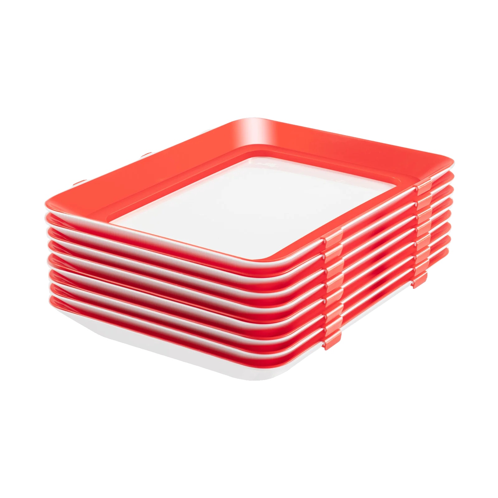 Lebensmittelaufbewahrungsbehälter, Luftdichter Verschluss, Stapelbares Design, Rot