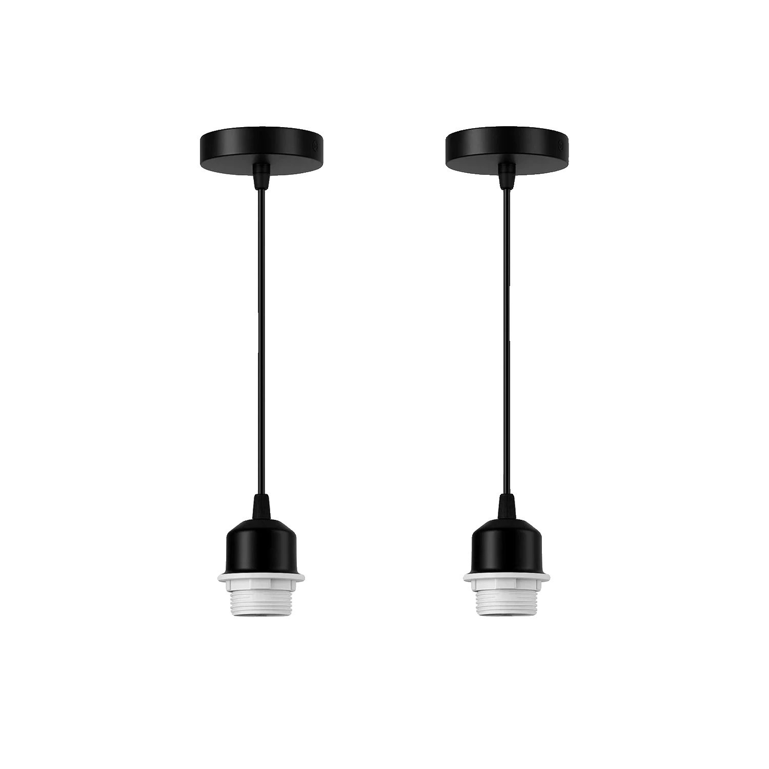 Pendelleuchte, E27-fassung, Touch Ein/aus-schalter, 2pcs Lampenfassung