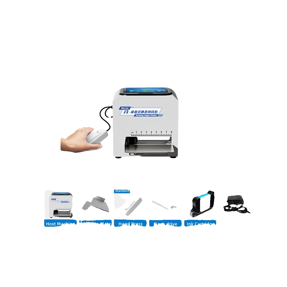 Automatische Codiermaschine, Kapazitiver Touchscreen, Edelstahlkonstruktion, J2 Handpresse