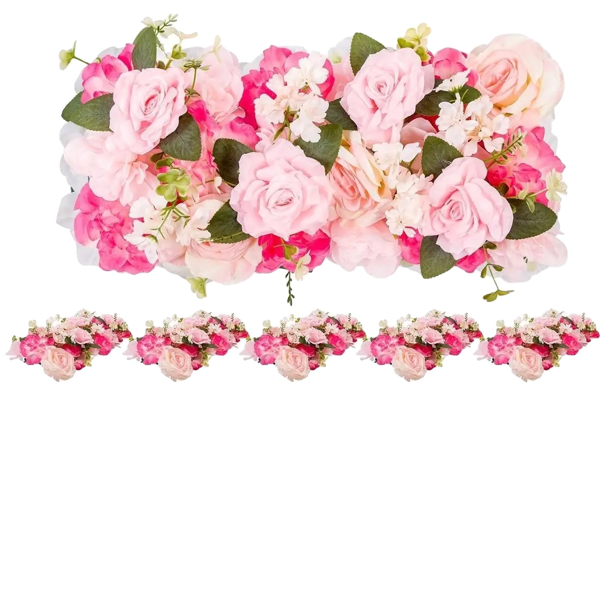 Künstlicher Kranz, Wunderschön Gefertigt Für Hochzeiten, Einfach Zu Installieren, Rot + Pink