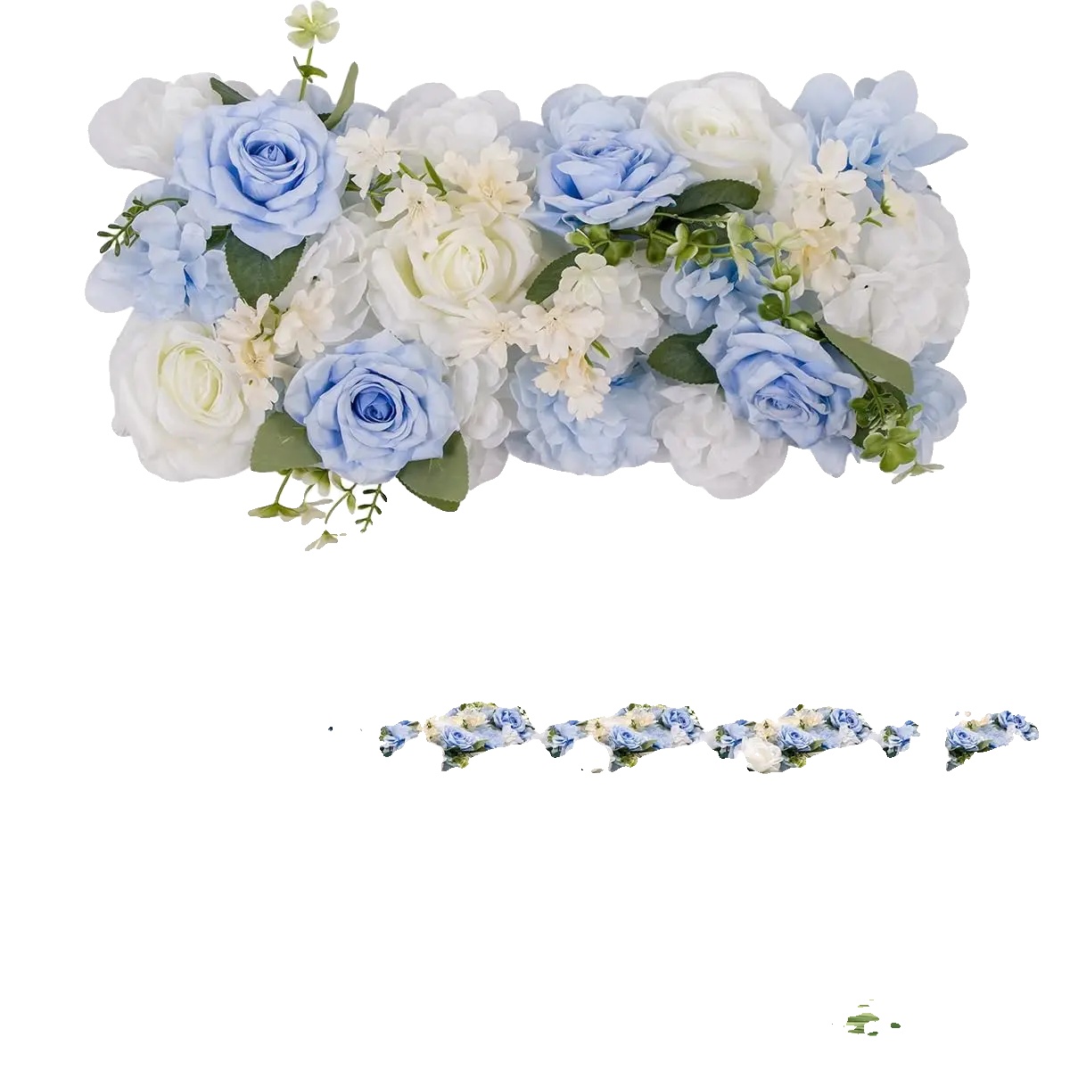 Künstlicher Kranz, Wunderschön Gefertigt Für Hochzeiten, Einfach Zu Installieren, Blau + Weiß