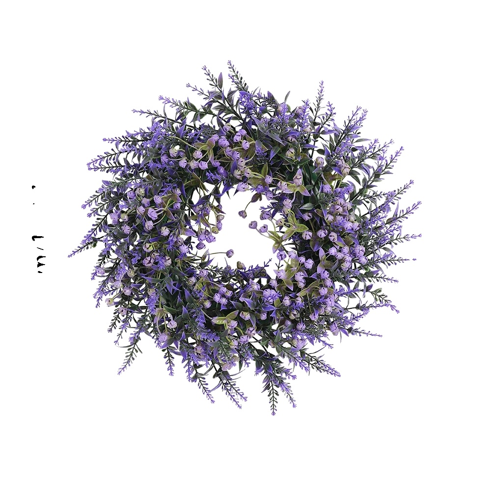 Künstliche Blumenkranz, Seidenmaterial, Vielseitig Für Veranstaltungen, Lila, 36cm