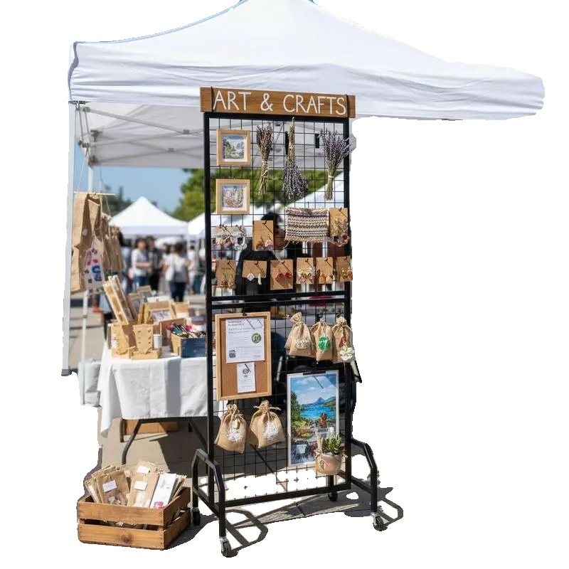 Gitteranzeigetafel, Mobiles Design, Einschließlich Haken, Armeegrün