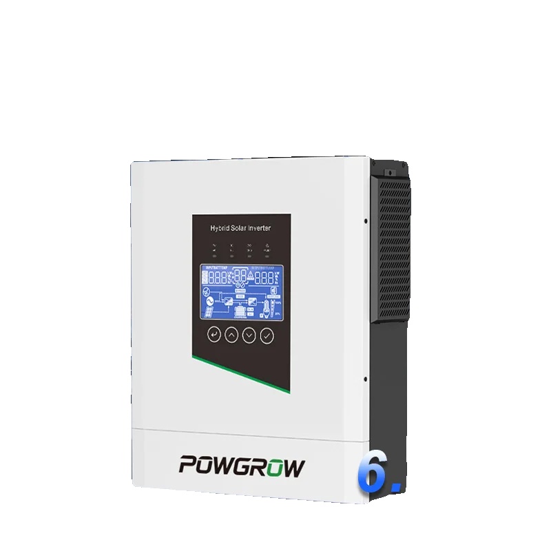 Hybrid-solarwechselrichter, 6,5 Kw Nennleistung, 48v Batteriestütze, 9000 W Maximale Pv-leistung, 120 A Eingangsstrom, Kompakte Abmessungen