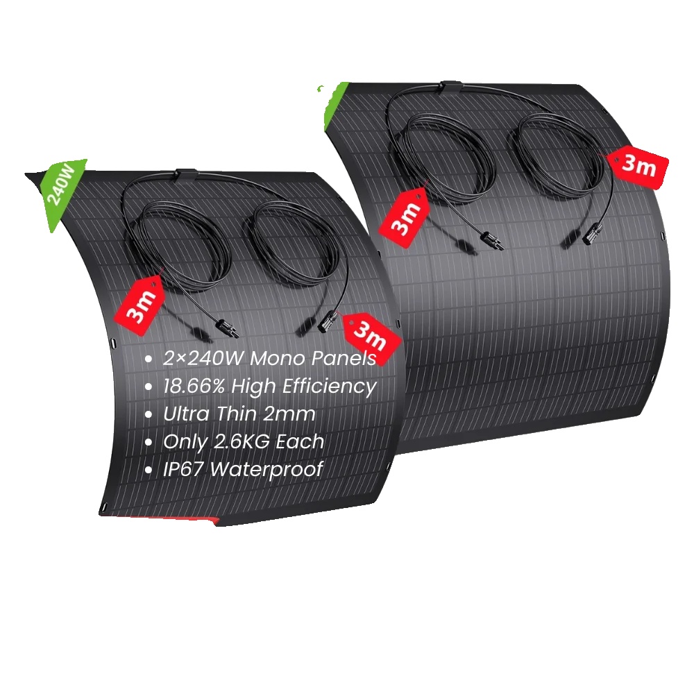 Flexibles Solarpanel-kit, Leicht, Hocheffizient, 240w 2