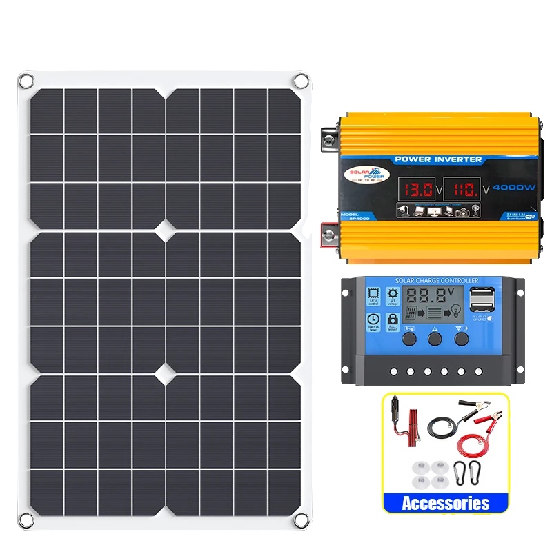 Solarenergiesystem, Flexibles Panel, Hochleistungswechselrichter, Solarpanel