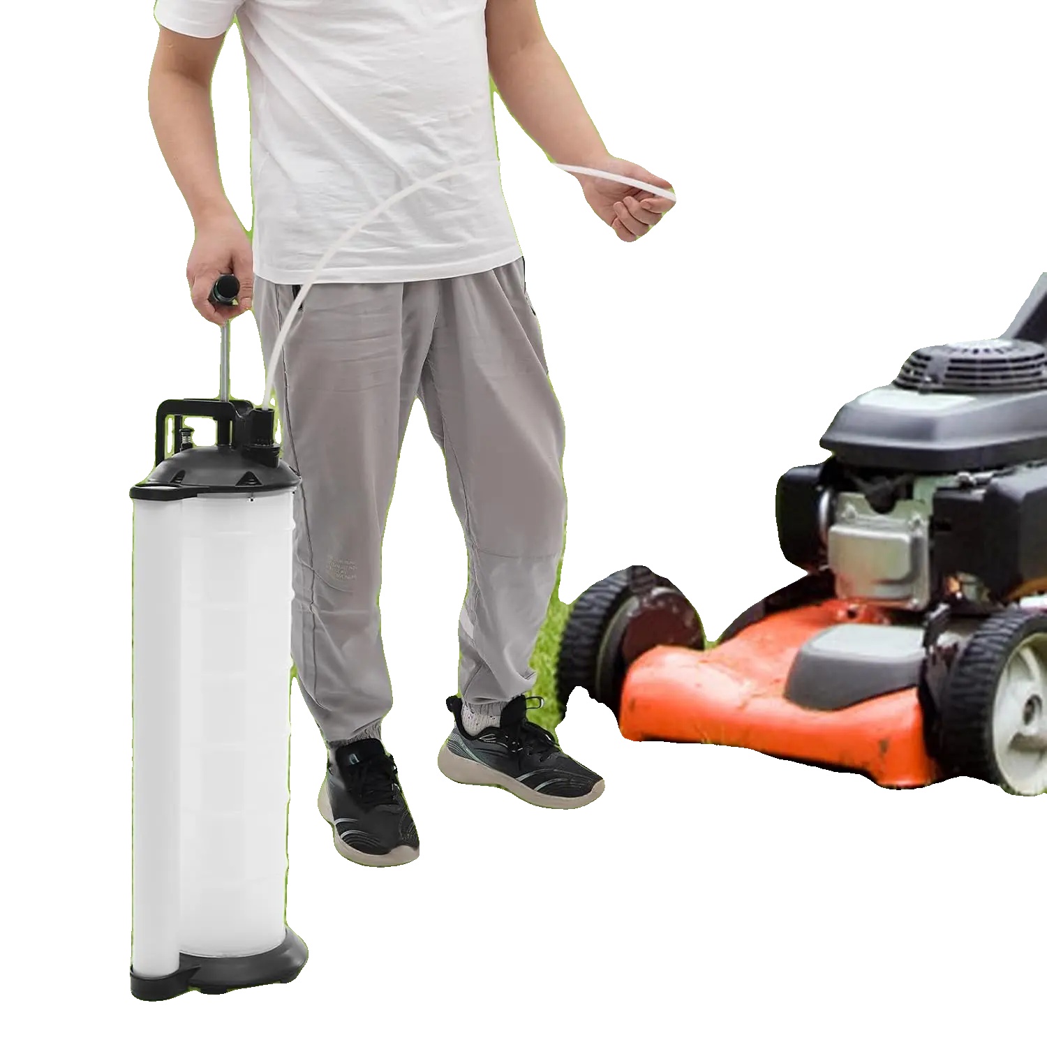 Ölabsaugpumpe, 6,8l Kapazität, Manuelle Bedienung, 4 Schlauchdurchmesser, Kompaktes Design, Leicht (2,32kg)