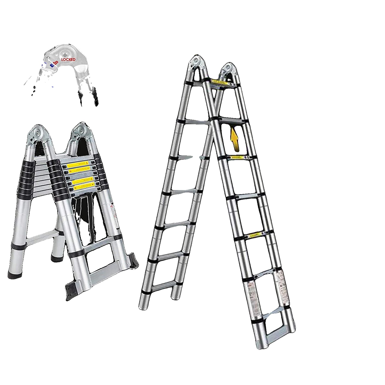 Teleskopleiter, Multifunktionales Design, Leicht Und Tragbar, 5m-2.5m+2.5m