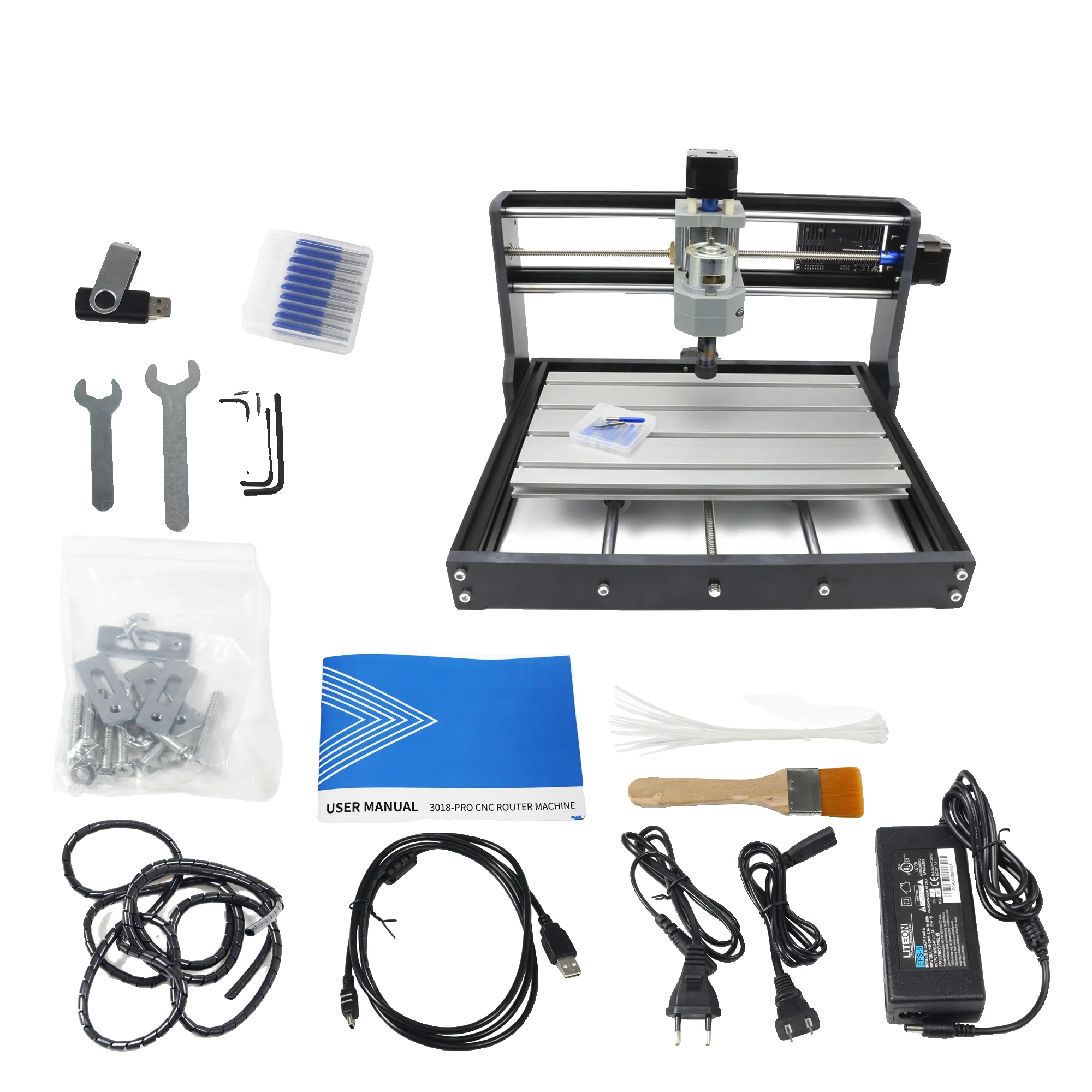 Cnc-fräse, 775 Spindelmotor, Grbl-steuersoftware, Einfach 3018pro, Mit 20w Laser