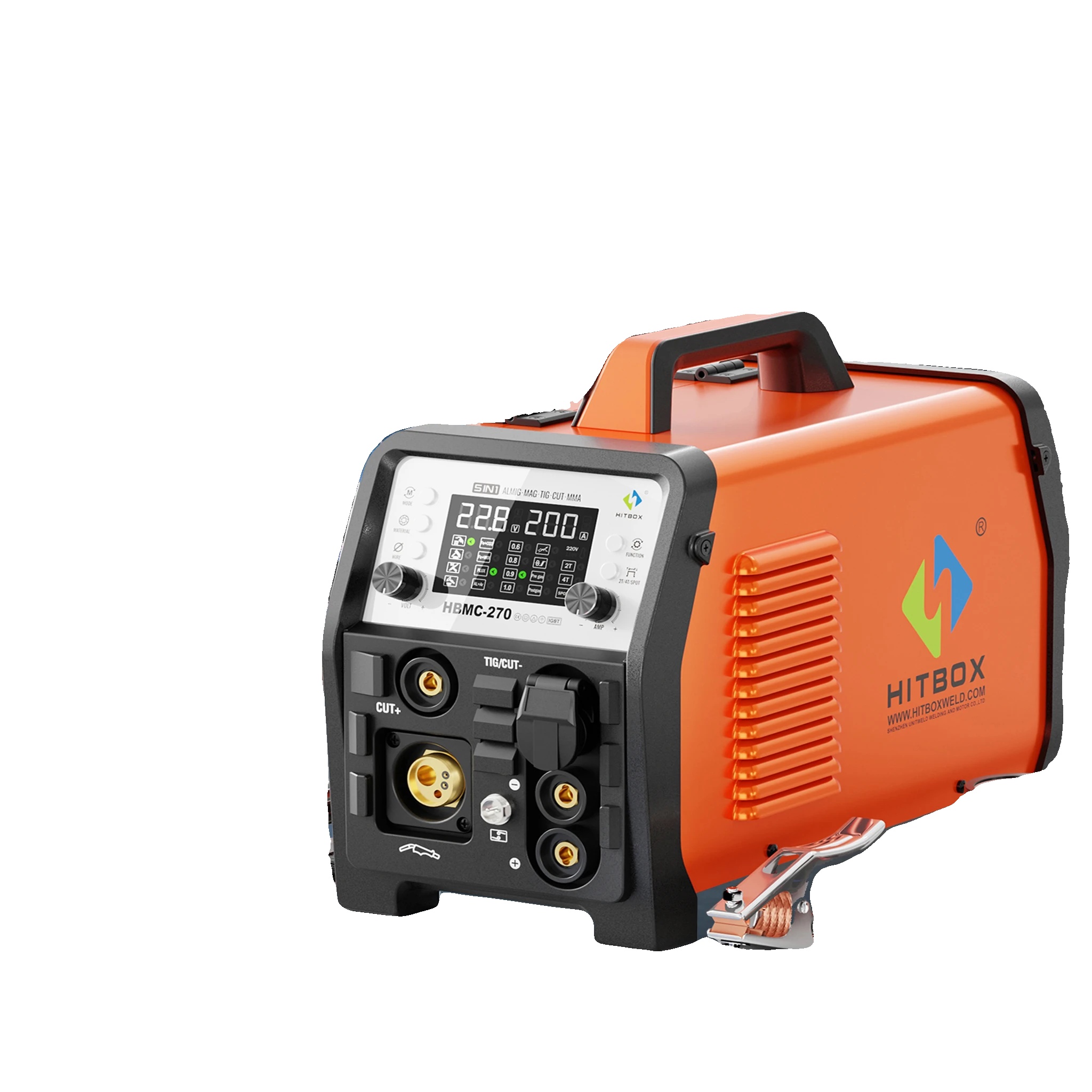 Schweißmaschine, 6-in-1 Funktionalität, Intelligenter Synergistischer Steuerung, Hbmc270, 220v-240v Eu-stecker
