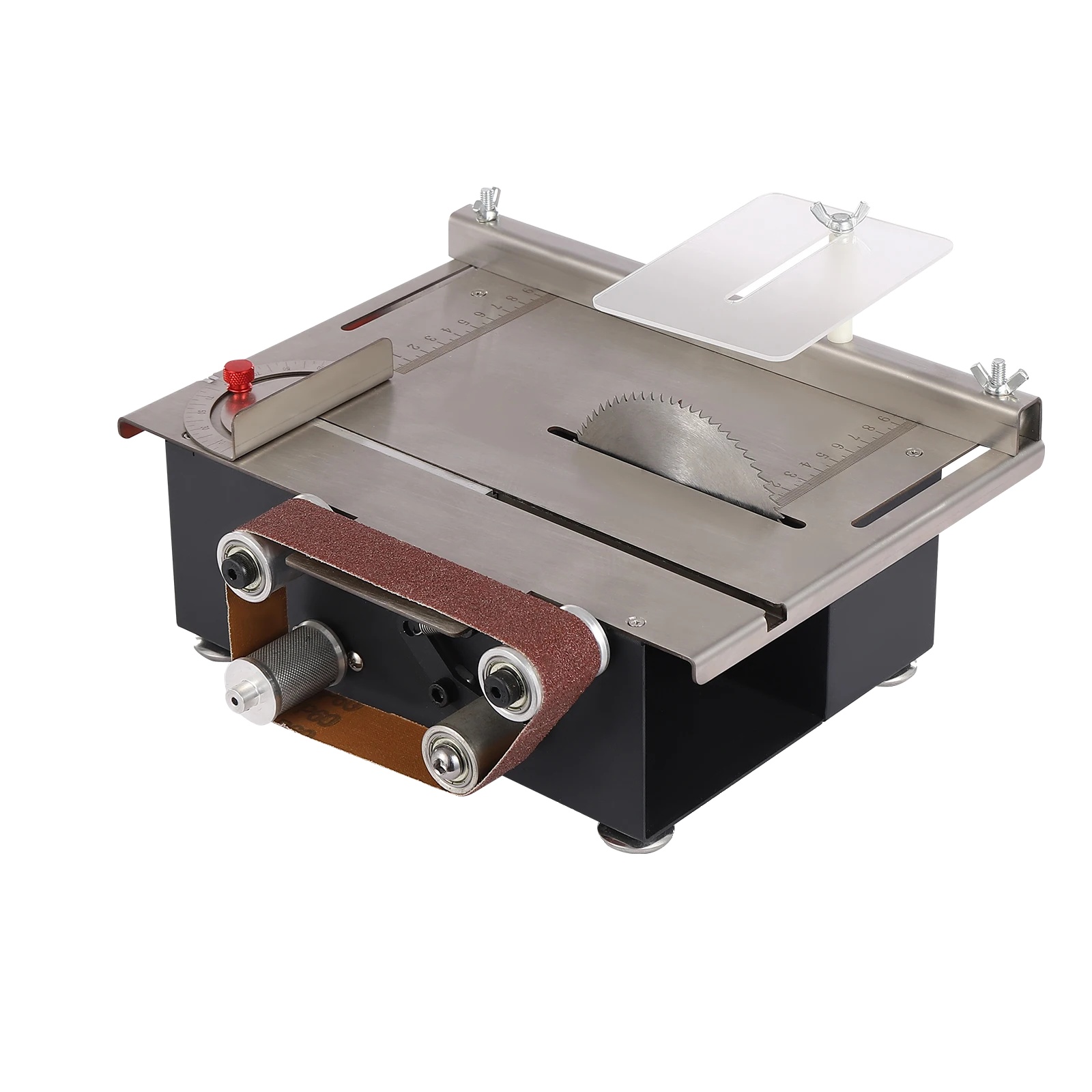 Tischkreissäge, 2-in-1-funktionalität, Hochgeschwindigkeitszuschnitt, Silber