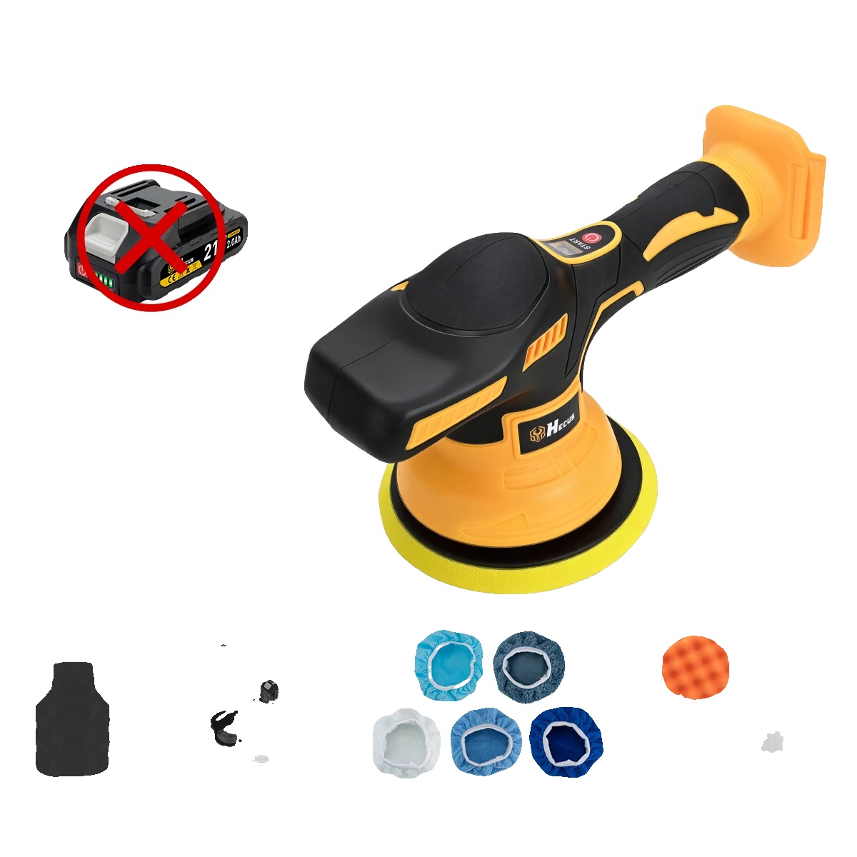 Elektrischer Autopolierer, 9 Geschwindigkeitsstufen, Ergonomisches Design, Keine Batterie Kein Stecker, 100v-240v Eu Stecker