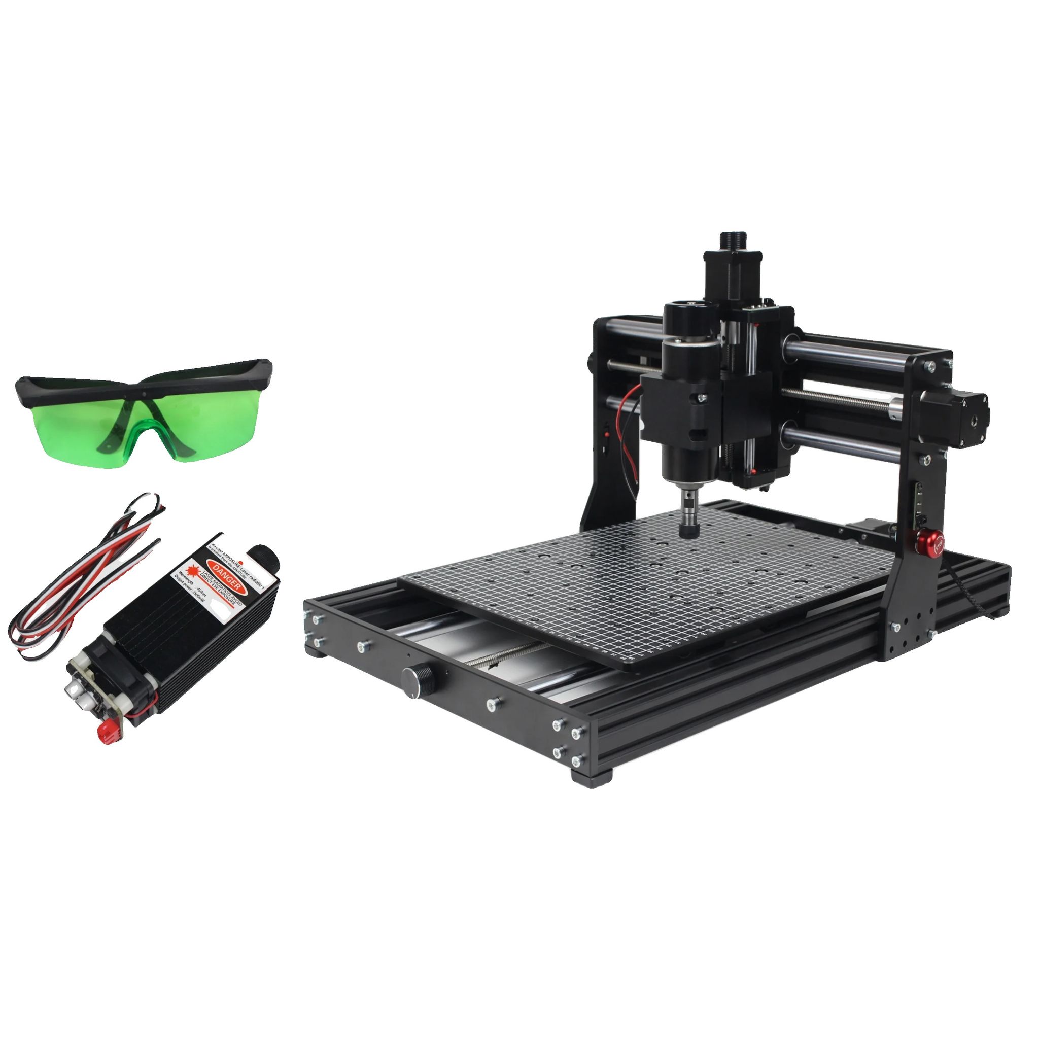 Cnc-graviermaschine, 500w Spindel, Offline-controller, 400300mm, Füge 2.5w Laser Hinzu