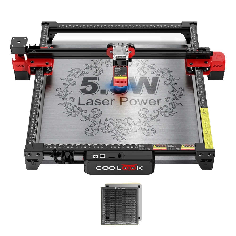 Cnc-lasermaschine, 90w Präzisionsschnitt, Softwarekompatibel, Paket 1, 90w Ck1-55, Eu-stecker