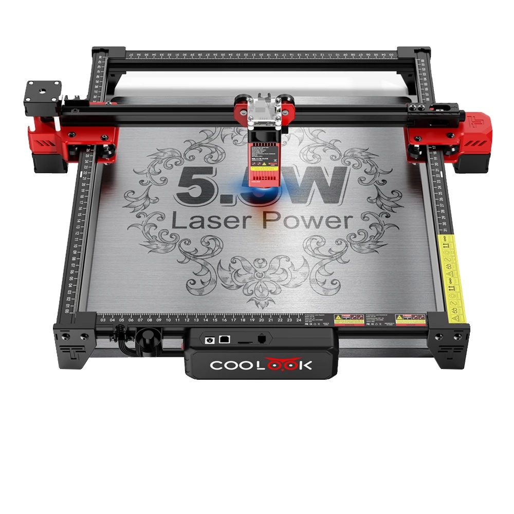 Cnc-lasermaschine, 90w Präzisionsschnitt, Softwarekompatibel, Paket 4, 90w Ck1-55, Eu-stecker
