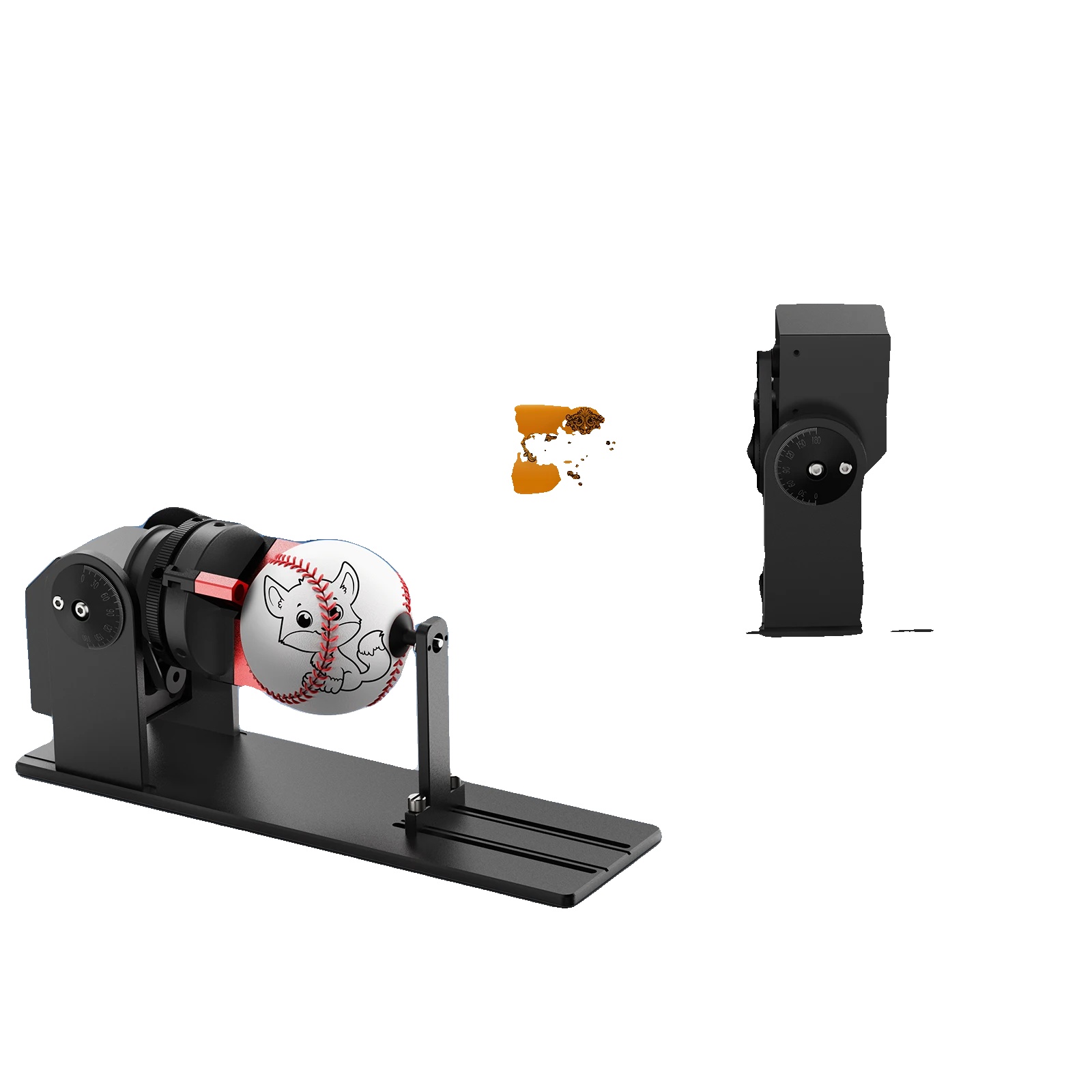 Laser-rotationsmodul, Aluminiumkonstruktion, Verarbeitet Zylinder Von 1-130mm, Verarbeitet Kugeln Von 4-200mm, 6000mm/min Geschwindigkeit, 180°