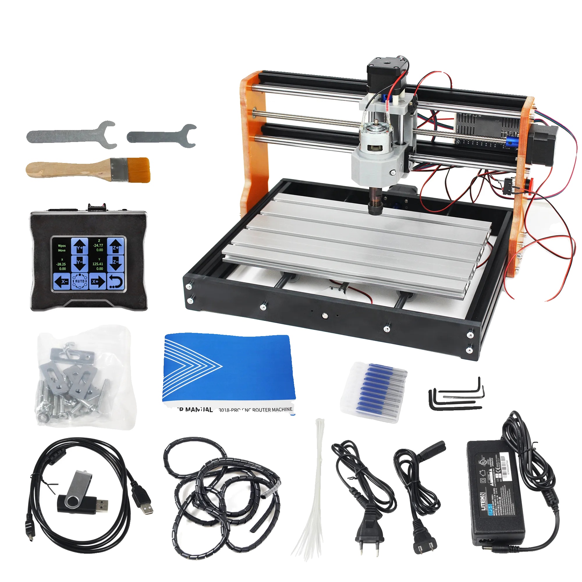 Cnc-fräsmaschine, Lasergravurmodul, Kompaktes Design, Mit Touch-steuerung-a, Mit 20w Laser